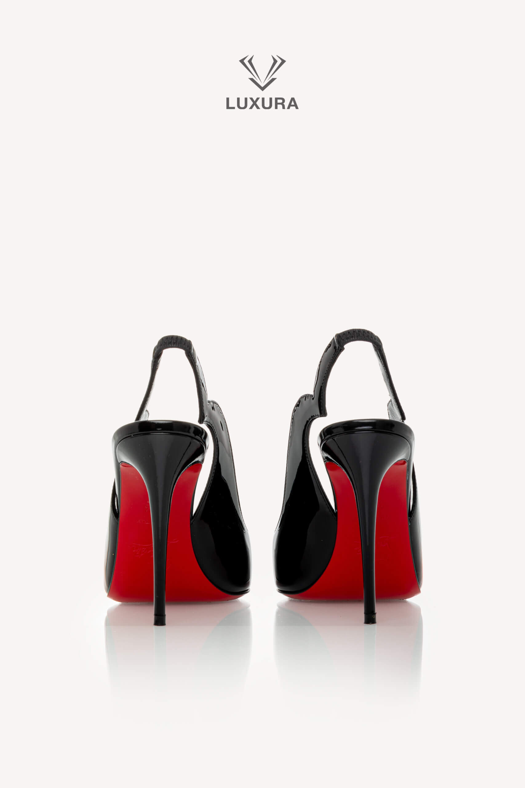 <span style="font-size: 10px;letter-spacing: .15em">BEST DEAL</span><br> <strong>CHRISTIAN LOUBOUTIN</strong><br> <div style="margin-top:10px;font-size:16px">Black Hot Chick Sling Patent Slingback Pumps 100 35.5</div><br> - Image 7