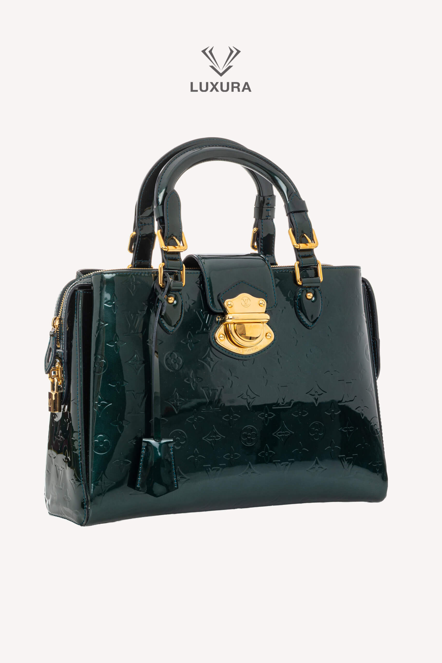 <span style="font-size: 10px;letter-spacing: .15em">BEST DEAL</span><br> <strong>LOUIS VUITTON</strong><br> <div style="margin-top:10px;font-size:16px">Melrose Avenue Monogram Vernis Vert Impression</div><br> - Image 2