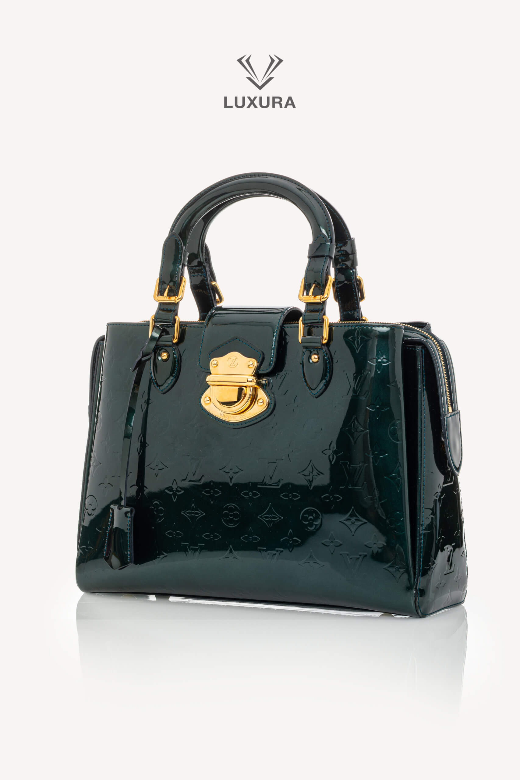 <span style="font-size: 10px;letter-spacing: .15em">BEST DEAL</span><br> <strong>LOUIS VUITTON</strong><br> <div style="margin-top:10px;font-size:16px">Melrose Avenue Monogram Vernis Vert Impression</div><br> - Image 5