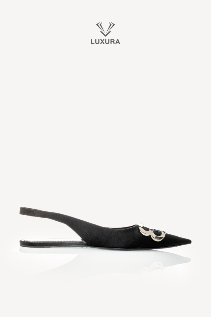 <span style="font-size: 10px;letter-spacing: .15em">BEST DEAL</span><br>            <strong>BALENCIAGA</strong><br>            <div style="margin-top:10px;font-size:16px">BB Knife Pointy Toe Slingback Flats Black 38</div><br>