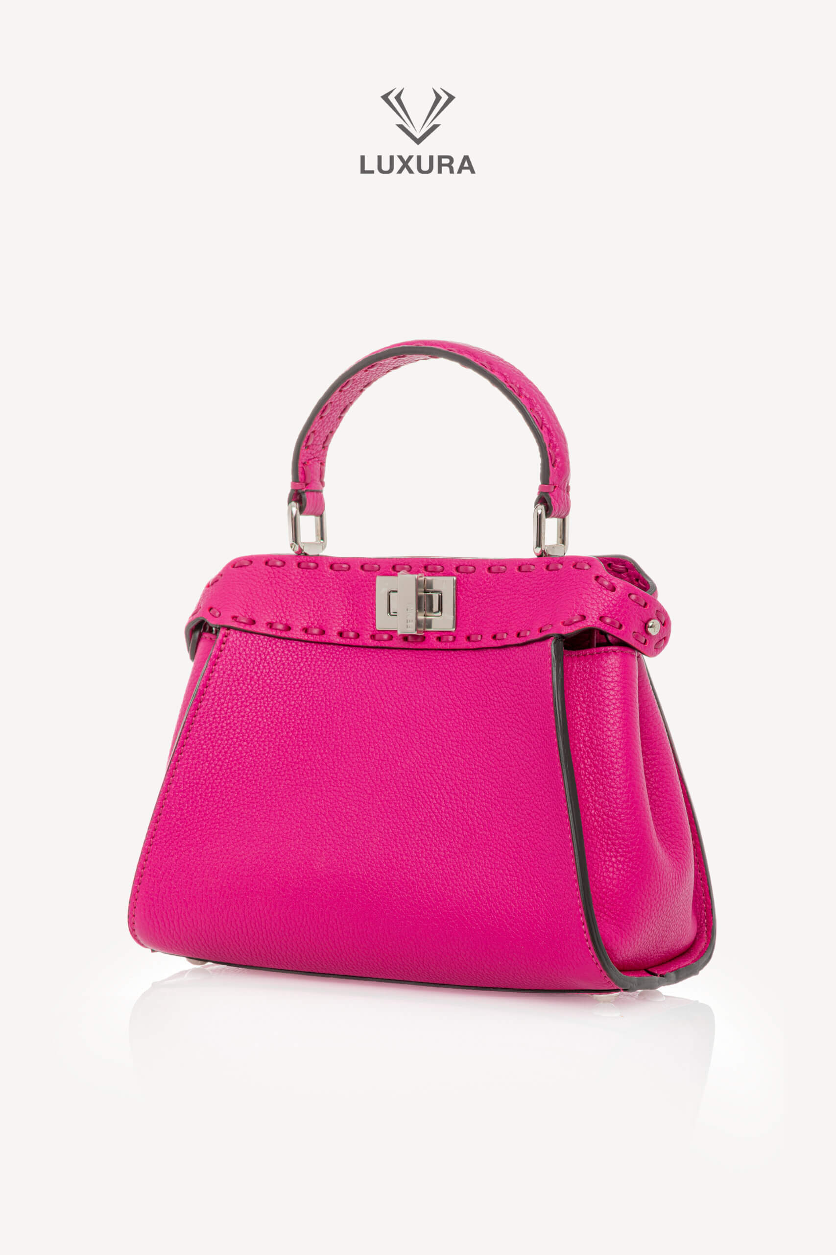 <span style="font-size: 10px;letter-spacing: .15em">HARD TO FIND</span><br> <strong>FENDI</strong><br> <div style="margin-top:10px;font-size:16px">Cuoio Roma Sellerissima Nappa Tape Stitch Peekaboo Mini Magenta</div><br> - Image 14