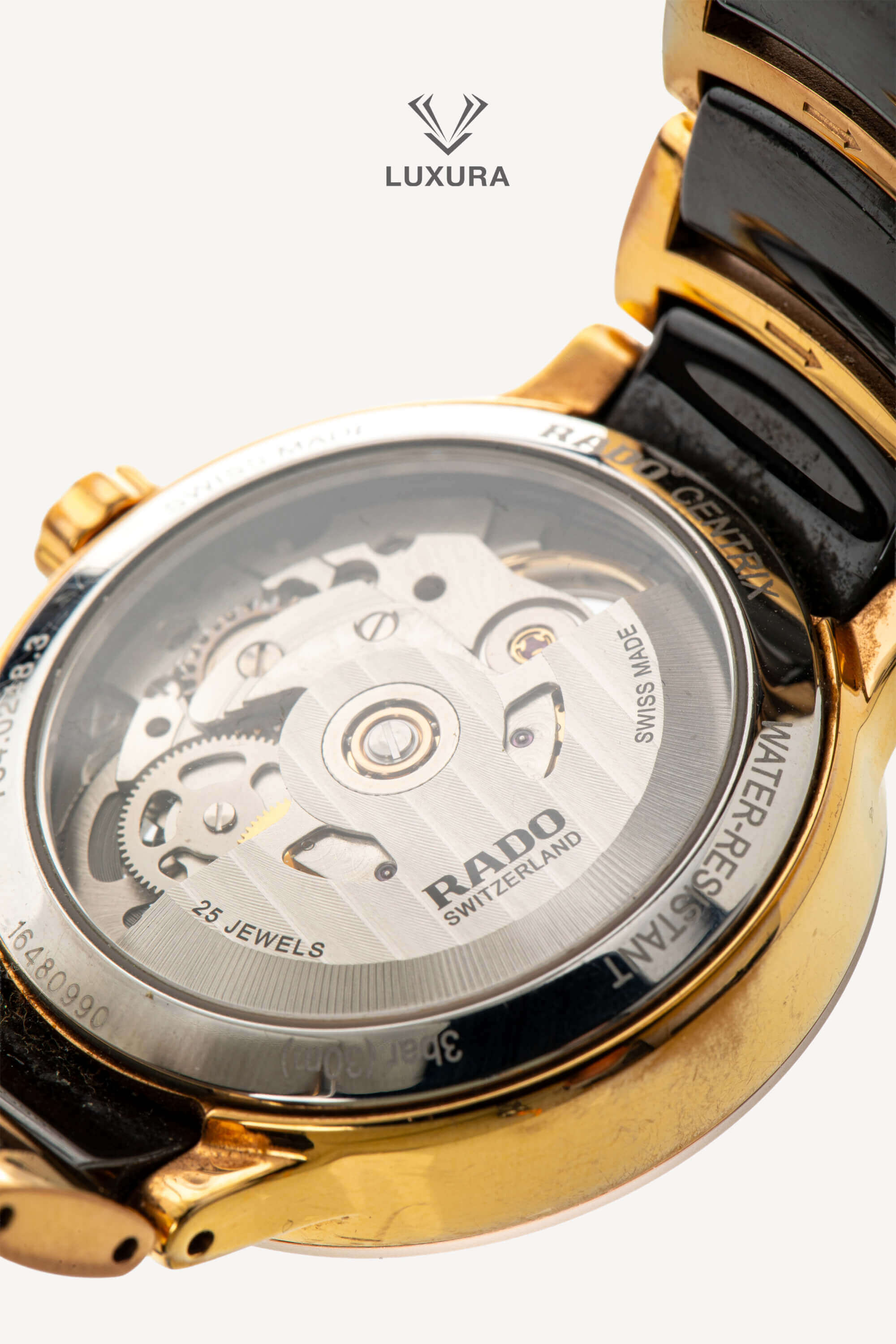 <span style="font-size: 10px; color: rgb(101, 101, 101);letter-spacing: .15em;"> HARD TO FIND</span><br><strong>RADO</strong><br><div style="margin-top:10px; font-size:16px;"> Centrix Automatic Diamonds Open Heart 33 mm </div><br> - Image 9