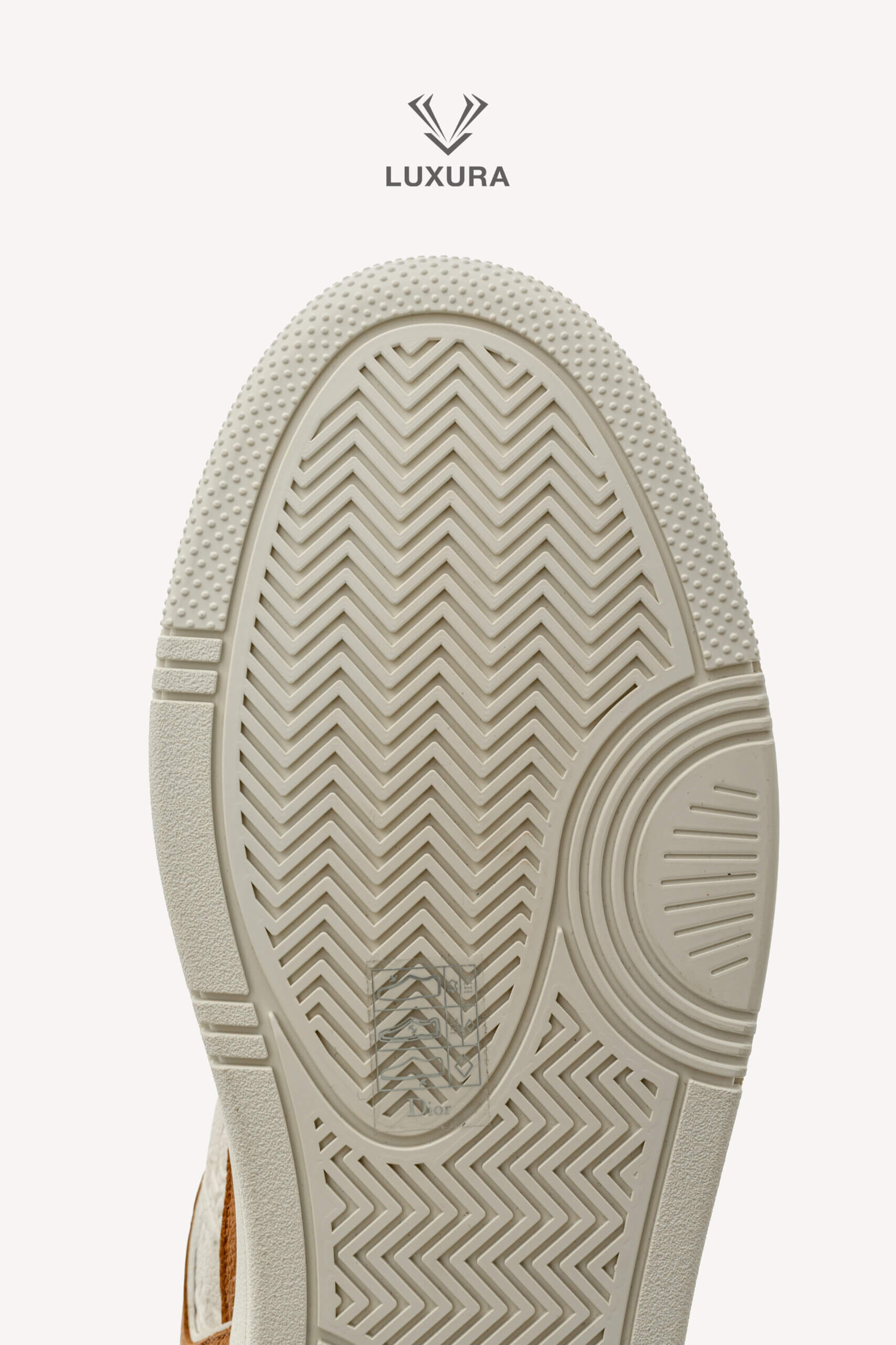 <span style="font-size: 10px;letter-spacing: .15em">NEW COLLECTION</span><br>            <strong>DIOR</strong><br>            <div style="margin-top:10px;font-size:16px">B27 Uptown Low-Top Sneaker Cognac and White with White Dior Gravity Leather 44 </div><br> - Image 20