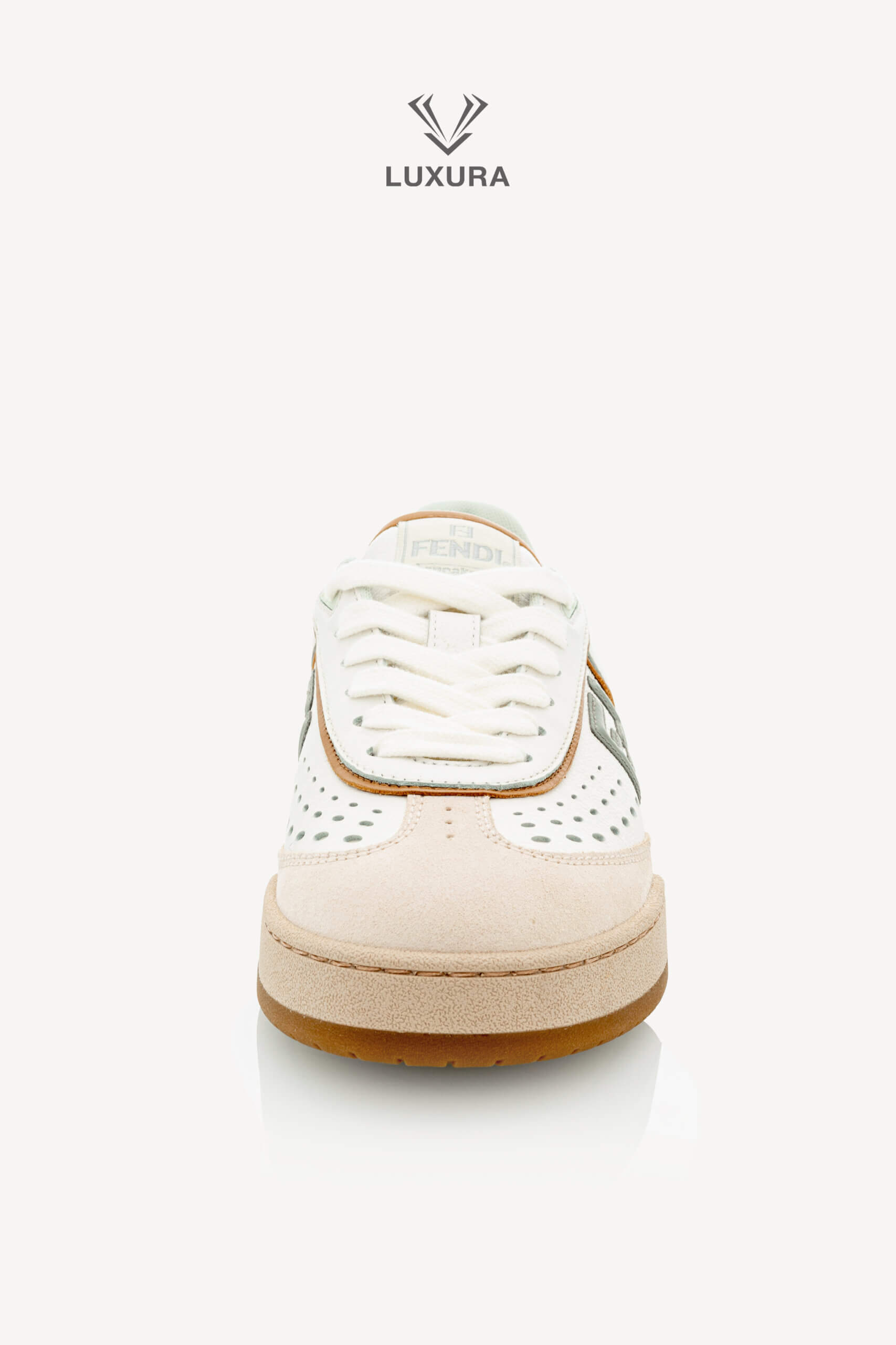 <span style="font-size: 10px;letter-spacing: .15em">NEW COLLECTION</span><br>            <strong>FENDI</strong><br>            <div style="margin-top:10px;font-size:16px">Match White and Brown leather and suede low tops 37</div><br> - Image 7