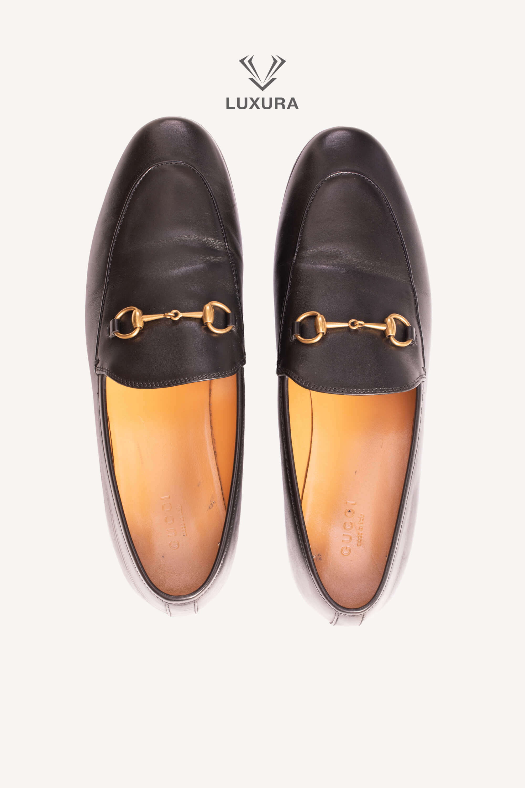 <span style="font-size: 10px;letter-spacing: .15em">BEST DEAL</span><br> <strong>GUCCI</strong><br> <div style="margin-top:10px;font-size:16px">Calfskin Jordaan Loafers Black 40.5</div><br> - Image 14