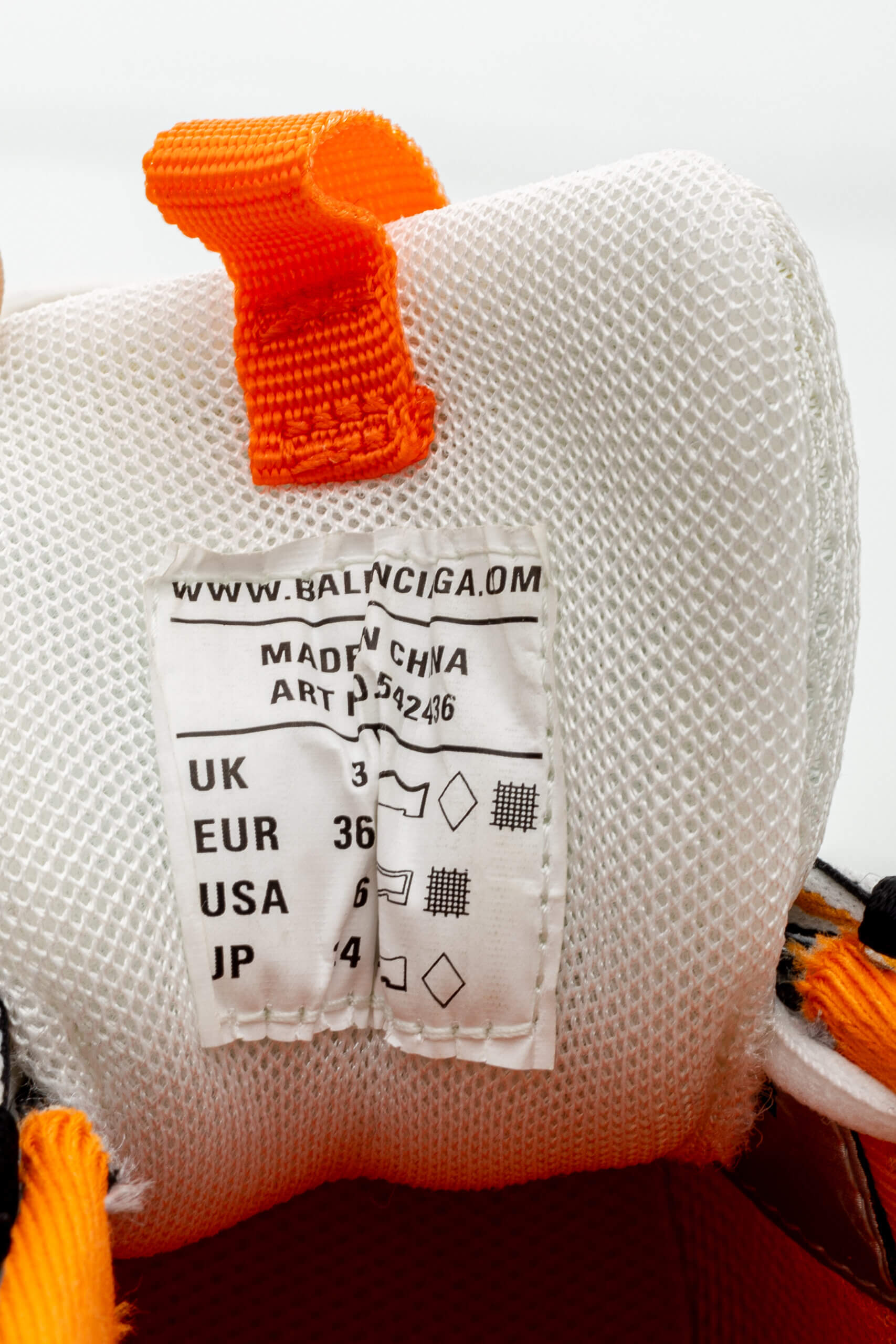 <span style="font-size: 10px;letter-spacing: .15em">IN TRENDING</span><br>            <strong>BALENCIAGA</strong><br>            <div style="margin-top:10px;font-size:16px">Track Sneakers in White and Orange Mesh and Nylon 36 [EXT]</div><br> - Image 23