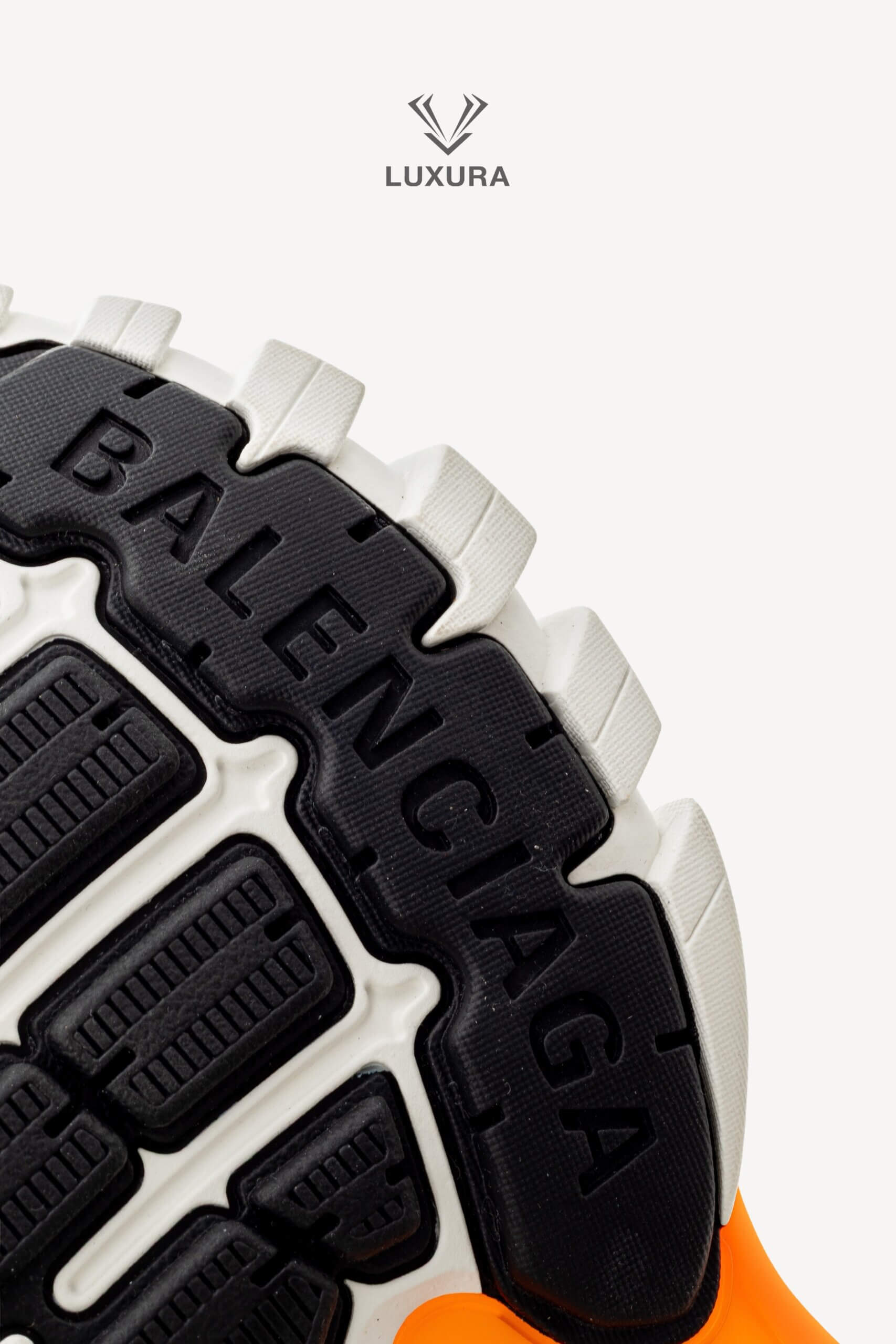 <span style="font-size: 10px;letter-spacing: .15em">IN TRENDING</span><br>            <strong>BALENCIAGA</strong><br>            <div style="margin-top:10px;font-size:16px">Track Sneakers in White and Orange Mesh and Nylon 36 [EXT]</div><br> - Image 28