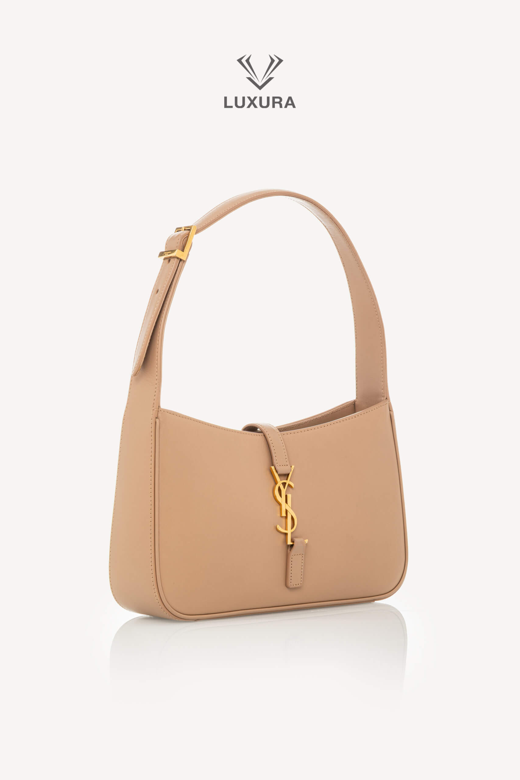 <span style="font-size: 10px;letter-spacing: .15em">NEW COLLECTION</span><br>            <strong>SAINT LAURENT</strong><br>            <div style="margin-top:10px;font-size:16px">Smooth Calfskin Le 5 A 7 Hobo Beige</div><br> - Image 7