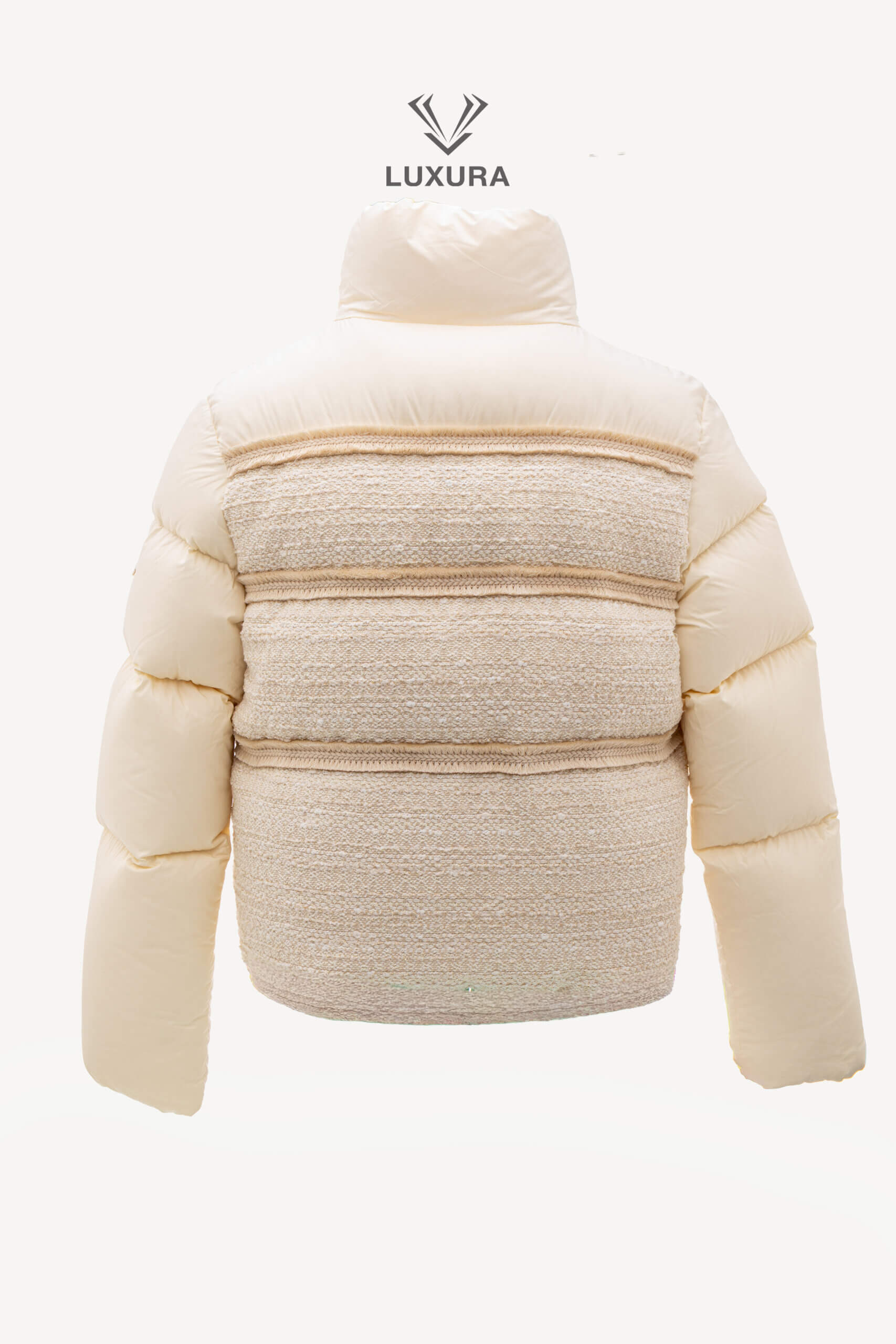 <span style="font-size: 10px;letter-spacing: .15em">BEST DEAL</span><br>            <strong>MONCLER</strong><br>            <div style="margin-top:10px;font-size:16px">Aucun Tweed Puffer Jacket Open White 0 </div><br> - Image 5