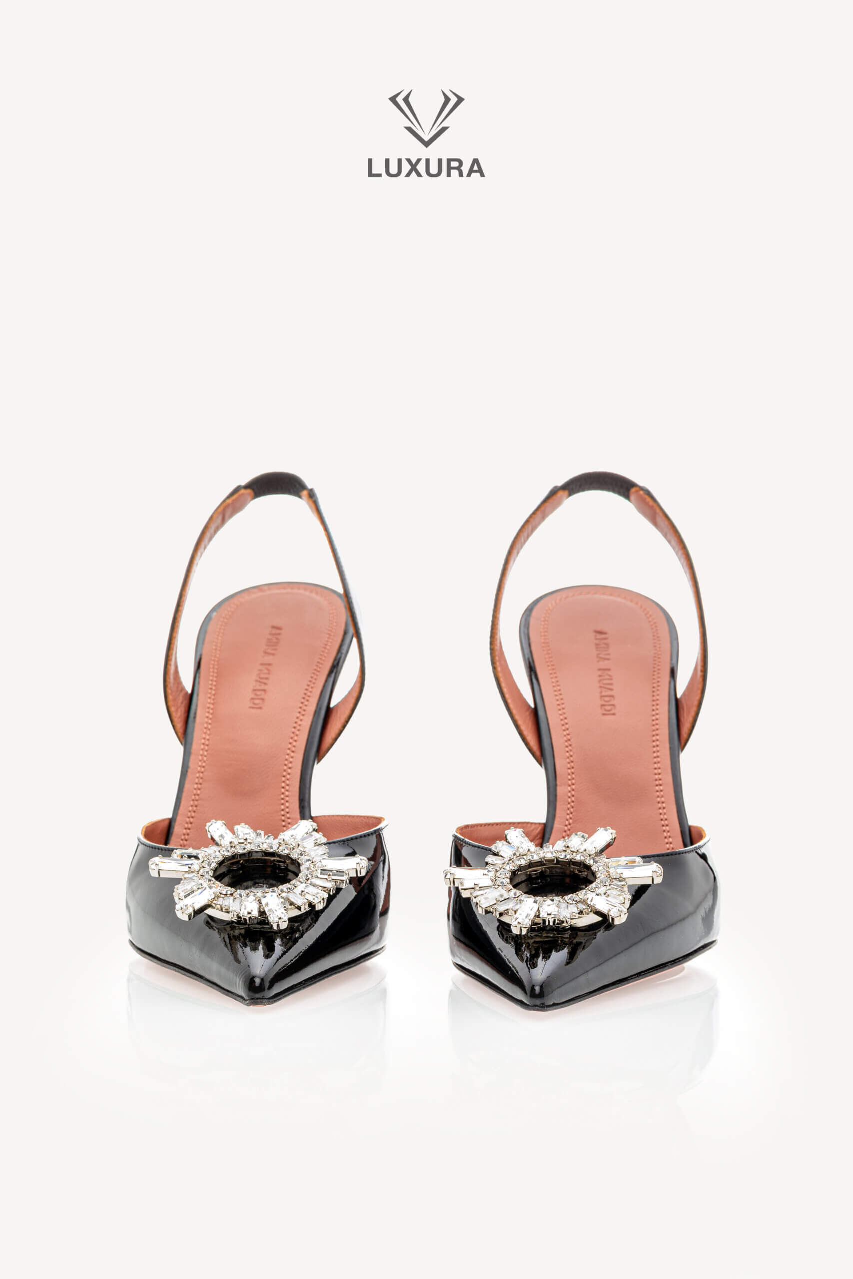 <span style="font-size: 10px;letter-spacing: .15em">BEST DEAL</span><br>            <strong>AMINA MUADDI</strong><br>            <div style="margin-top:10px;font-size:16px">Begum Sling 95 Pumps Black Leather 38 ( true size 37 )</div><br> - Image 5