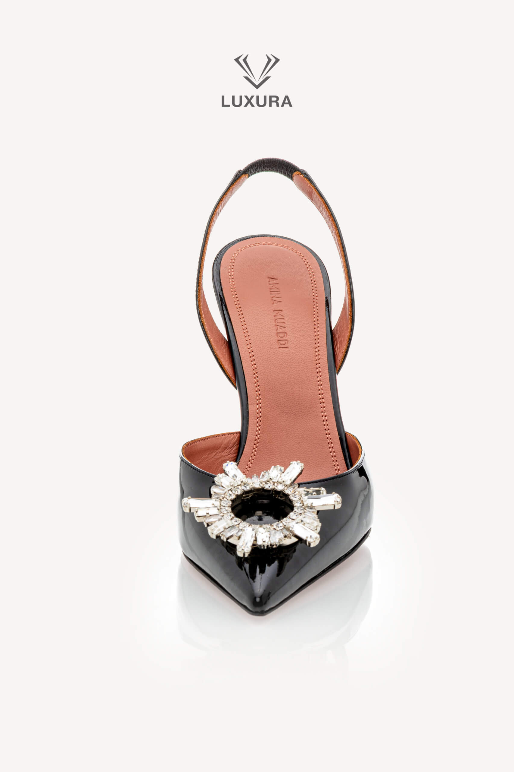 <span style="font-size: 10px;letter-spacing: .15em">BEST DEAL</span><br>            <strong>AMINA MUADDI</strong><br>            <div style="margin-top:10px;font-size:16px">Begum Sling 95 Pumps Black Leather 38 ( true size 37 )</div><br> - Image 7