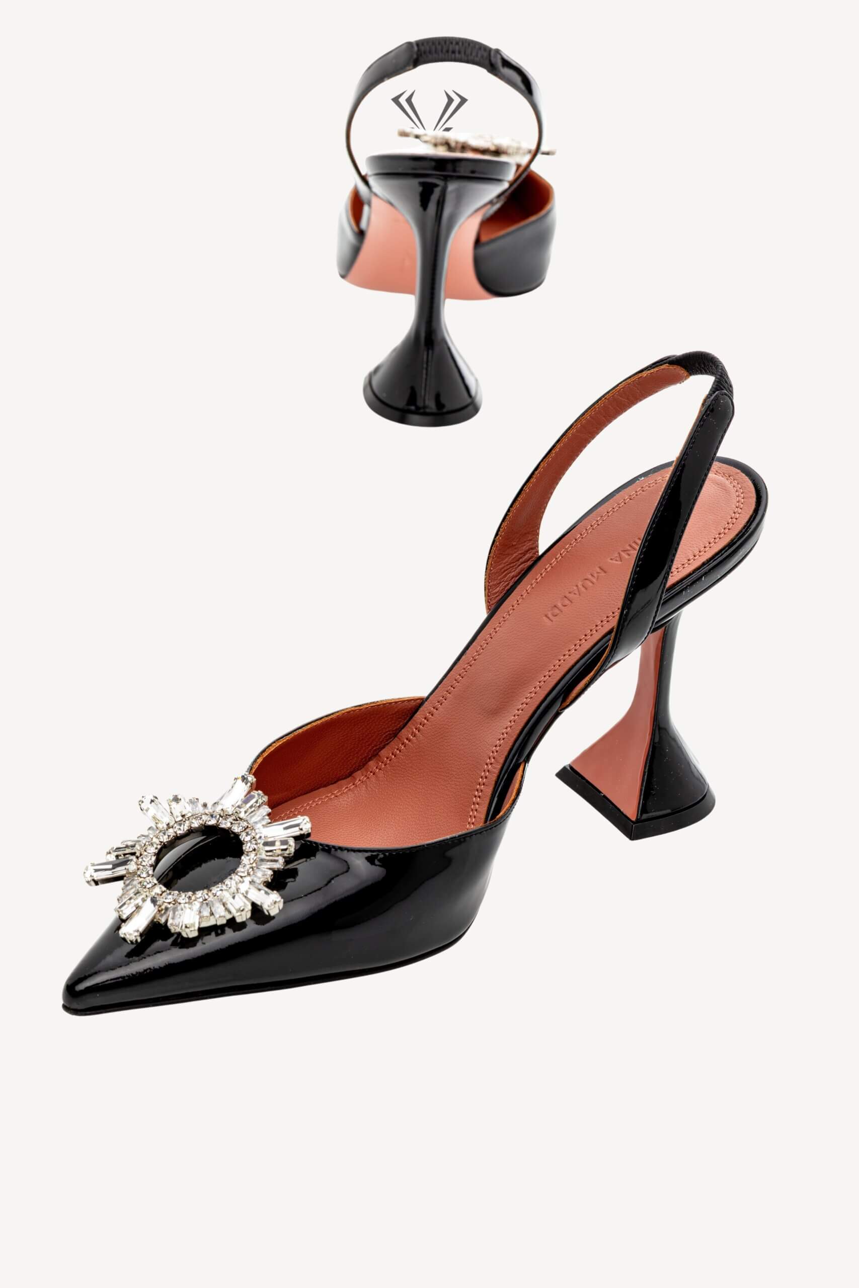 <span style="font-size: 10px;letter-spacing: .15em">BEST DEAL</span><br>            <strong>AMINA MUADDI</strong><br>            <div style="margin-top:10px;font-size:16px">Begum Sling 95 Pumps Black Leather 38 ( true size 37 )</div><br> - Image 14