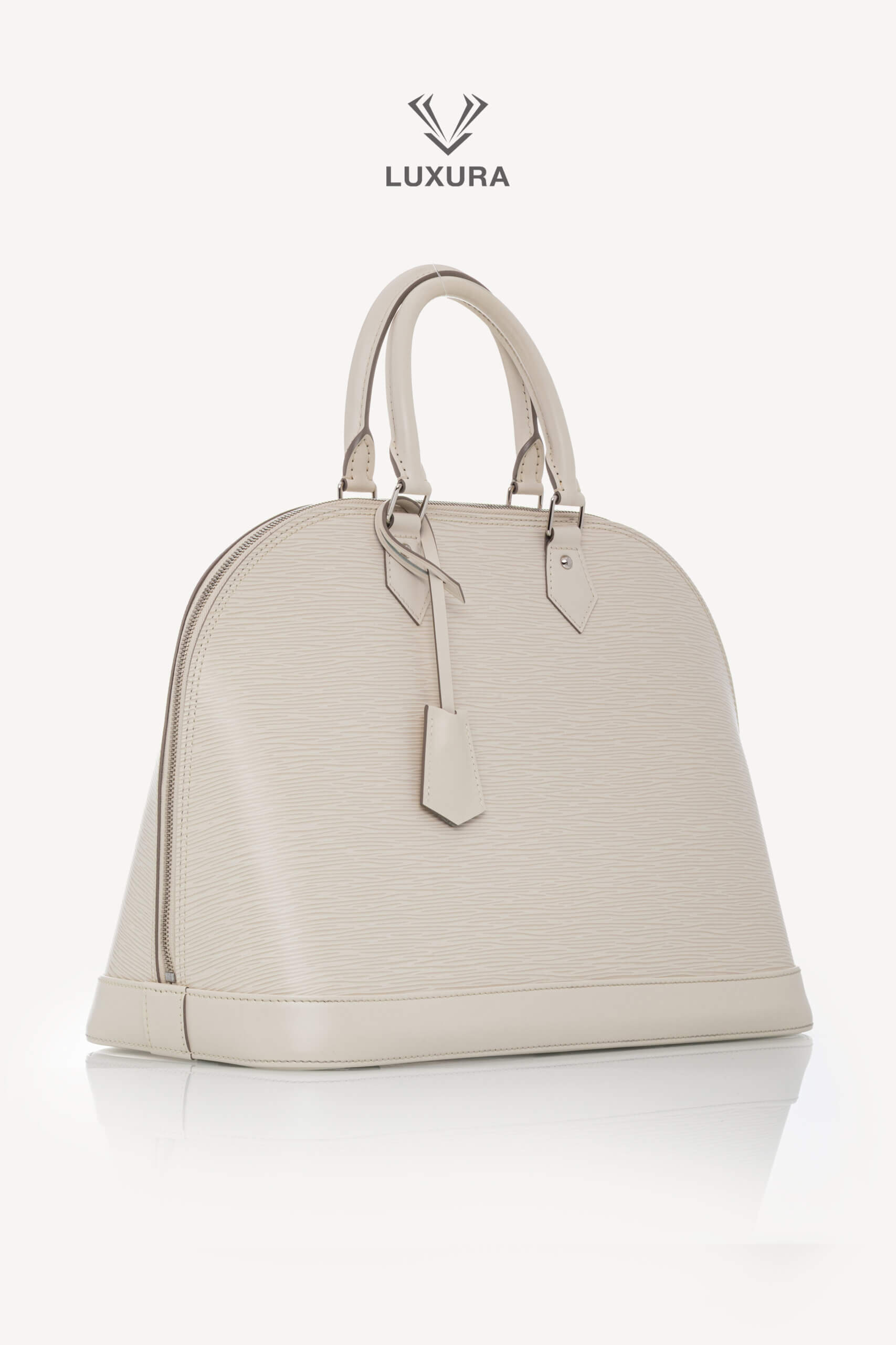 <span style="font-size: 10px;letter-spacing: .15em">HARD TO FIND</span><br>            <strong>LOUIS VUITTON</strong><br>            <div style="margin-top:10px;font-size:16px">Alma MM Epi Leather Ivoire M4032J</div><br> - Image 3