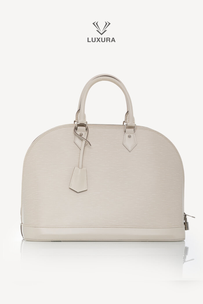 <span style="font-size: 10px;letter-spacing: .15em">HARD TO FIND</span><br>            <strong>LOUIS VUITTON</strong><br>            <div style="margin-top:10px;font-size:16px">Alma MM Epi Leather Ivoire M4032J</div><br>