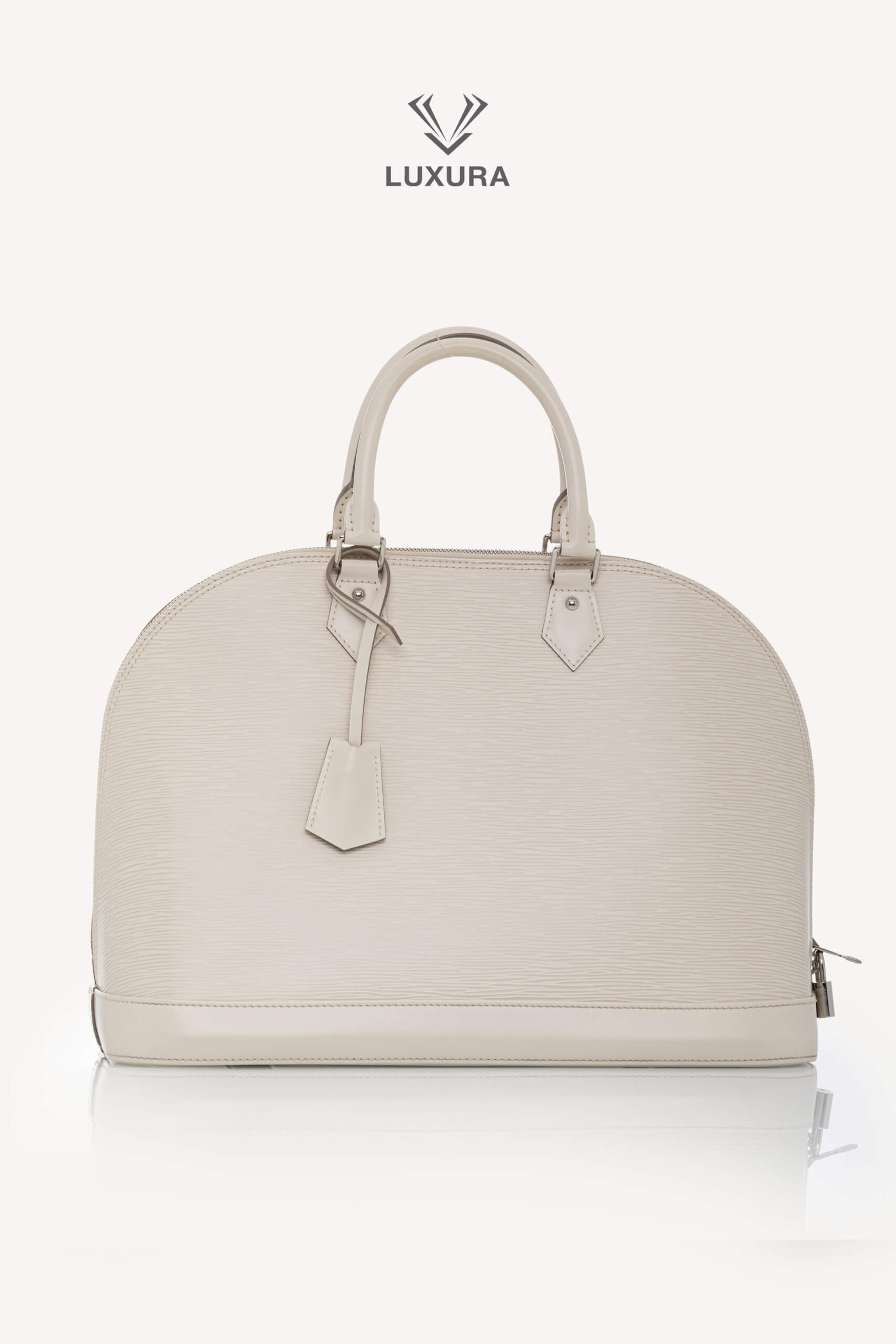 <span style="font-size: 10px;letter-spacing: .15em">HARD TO FIND</span><br>            <strong>LOUIS VUITTON</strong><br>            <div style="margin-top:10px;font-size:16px">Alma MM Epi Leather Ivoire M4032J</div><br>