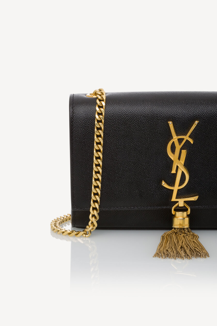 <span style="font-size: 10px; color: rgb(101, 101, 101);letter-spacing: .15em;">HARD TO FIND</span><br><strong> SAINT LAURENT </strong><br><div style="margin-top:10px; font-size:16px;">Small Kate Tassel Croc Embossed Shoulder Bag</div><br> - Image 10