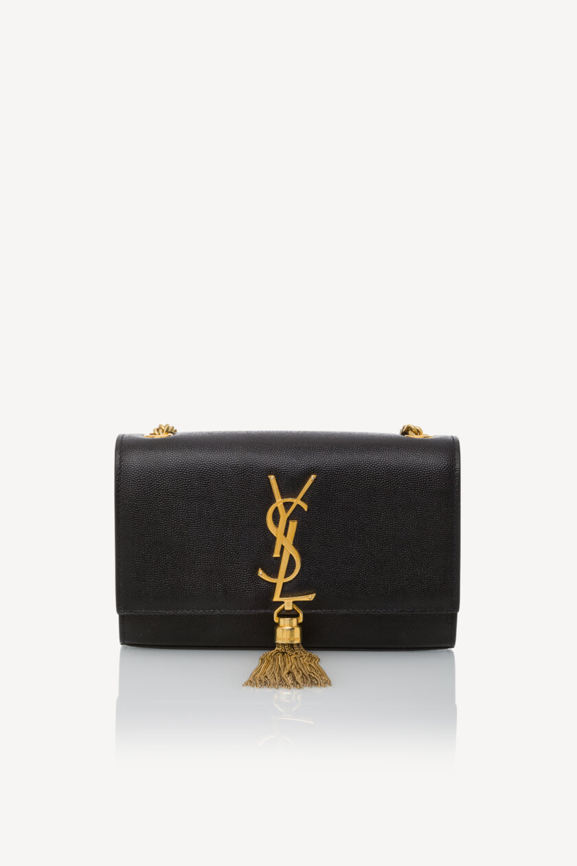 <span style="font-size: 10px; color: rgb(101, 101, 101);letter-spacing: .15em;">HARD TO FIND</span><br><strong> SAINT LAURENT </strong><br><div style="margin-top:10px; font-size:16px;">Small Kate Tassel Croc Embossed Shoulder Bag</div><br> - Image 5