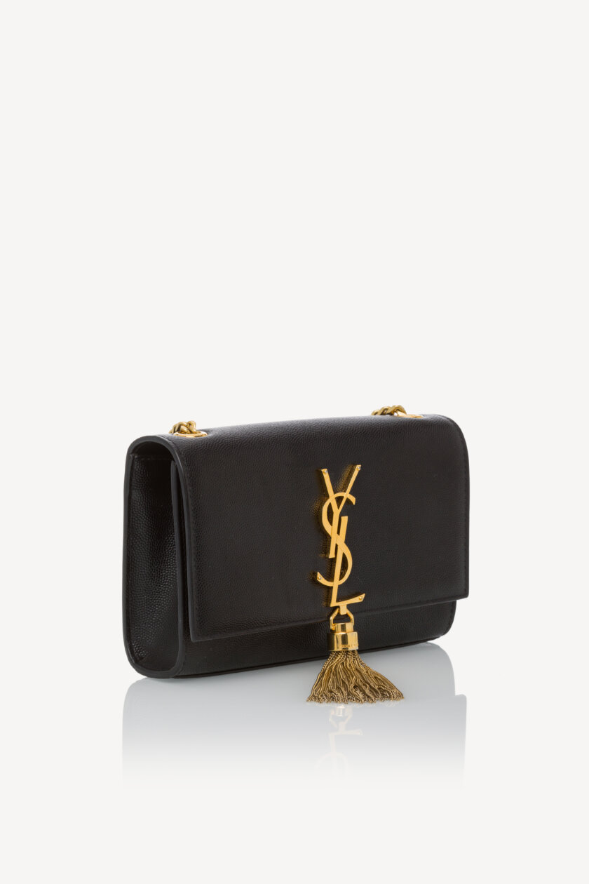 <span style="font-size: 10px; color: rgb(101, 101, 101);letter-spacing: .15em;">HARD TO FIND</span><br><strong> SAINT LAURENT </strong><br><div style="margin-top:10px; font-size:16px;">Small Kate Tassel Croc Embossed Shoulder Bag</div><br> - Image 3
