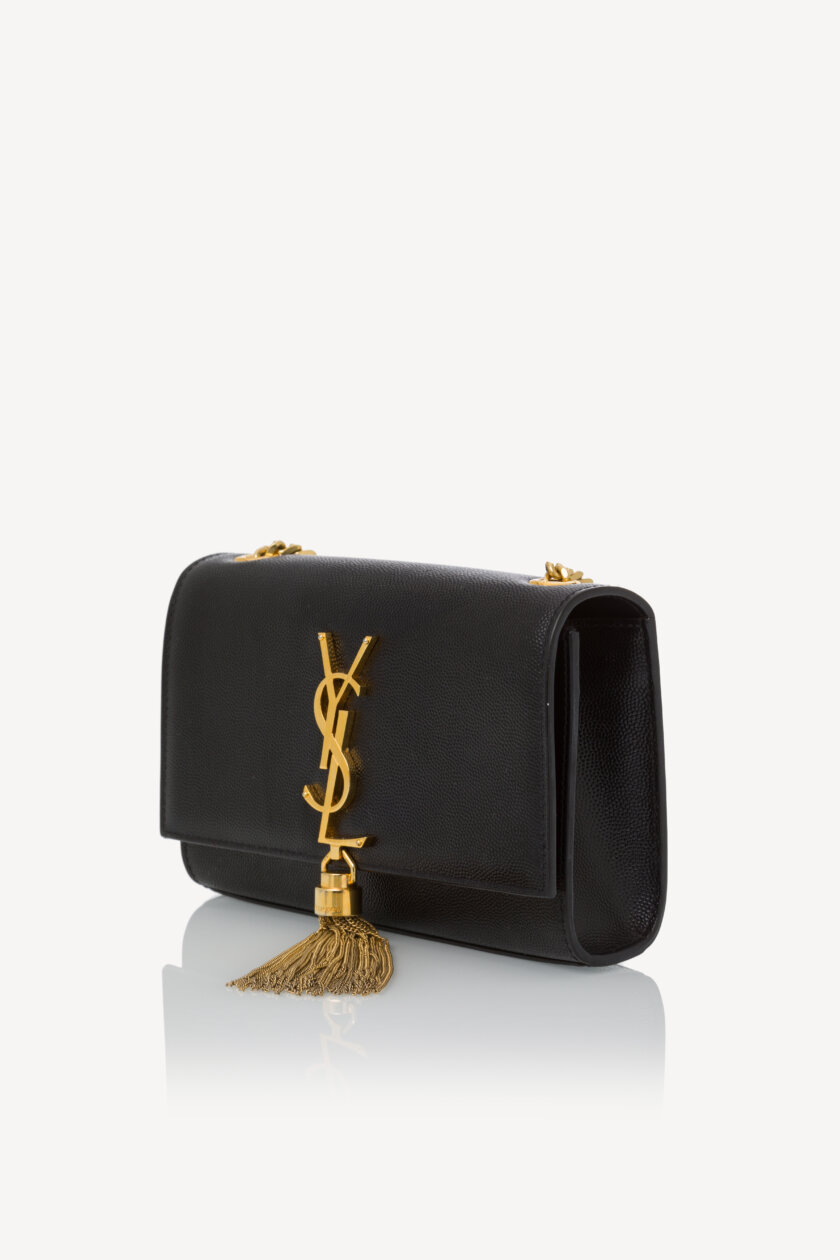 <span style="font-size: 10px; color: rgb(101, 101, 101);letter-spacing: .15em;">HARD TO FIND</span><br><strong> SAINT LAURENT </strong><br><div style="margin-top:10px; font-size:16px;">Small Kate Tassel Croc Embossed Shoulder Bag</div><br> - Image 7