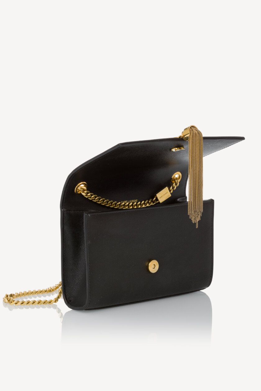 <span style="font-size: 10px; color: rgb(101, 101, 101);letter-spacing: .15em;">HARD TO FIND</span><br><strong> SAINT LAURENT </strong><br><div style="margin-top:10px; font-size:16px;">Small Kate Tassel Croc Embossed Shoulder Bag</div><br> - Image 8