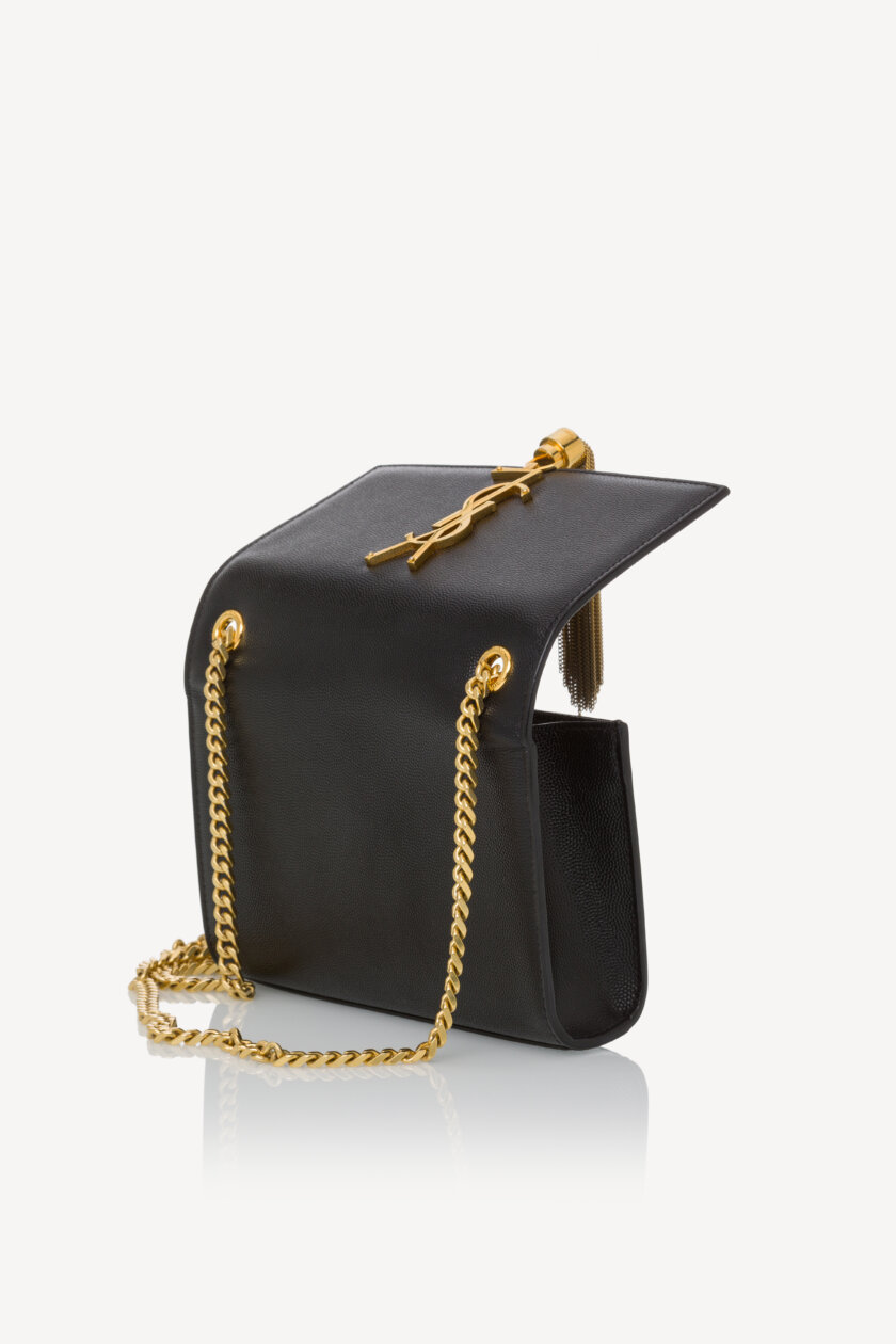 <span style="font-size: 10px; color: rgb(101, 101, 101);letter-spacing: .15em;">HARD TO FIND</span><br><strong> SAINT LAURENT </strong><br><div style="margin-top:10px; font-size:16px;">Small Kate Tassel Croc Embossed Shoulder Bag</div><br> - Image 9