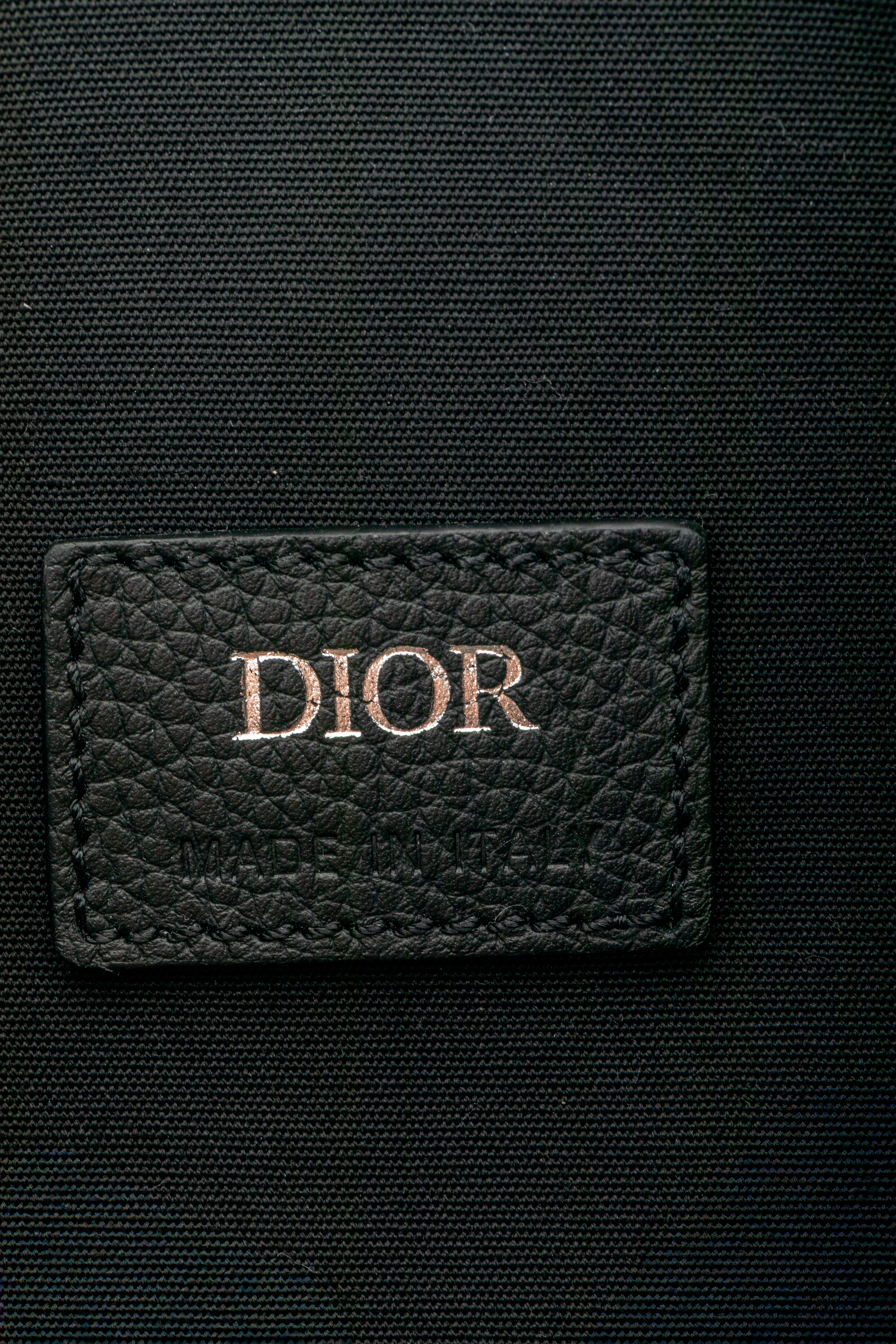 <span style="font-size: 10px;letter-spacing: .15em"></span><br> <strong>CHRISTIAN DIOR</strong><br> <div style="margin-top:10px;font-size:16px">Jacquard Grained Calfskin Lingot 22 Pouch Beige Blue</div><br> - Image 17