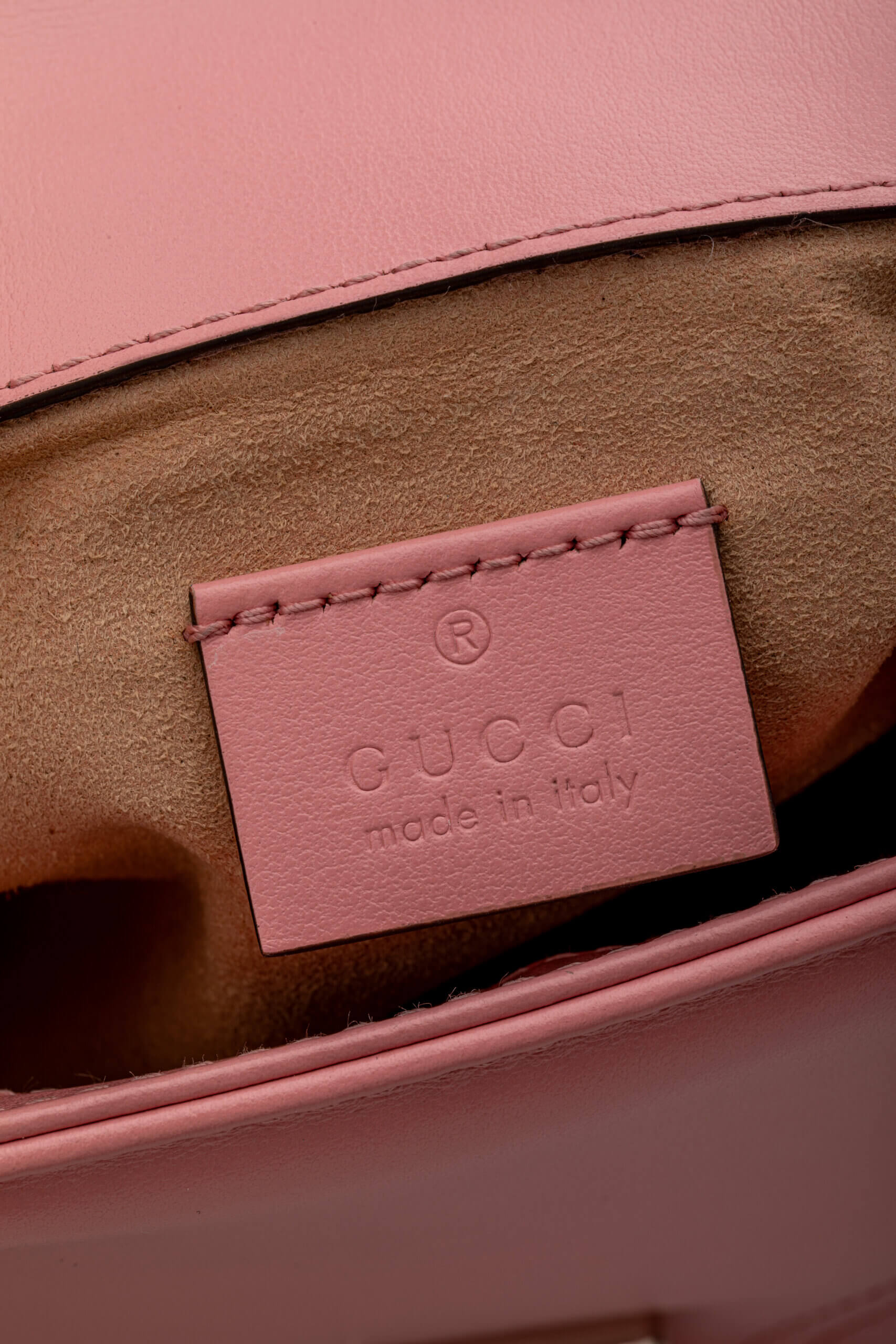 <span style="font-size: 10px;letter-spacing: .15em">BEST DEAL</span><br> <strong>GUCCI</strong><br> <div style="margin-top:10px;font-size:16px">Calfskin Matelasse Mini GG Marmont Top Handle Shoulder Bag Wild Rose</div><br> - Image 16