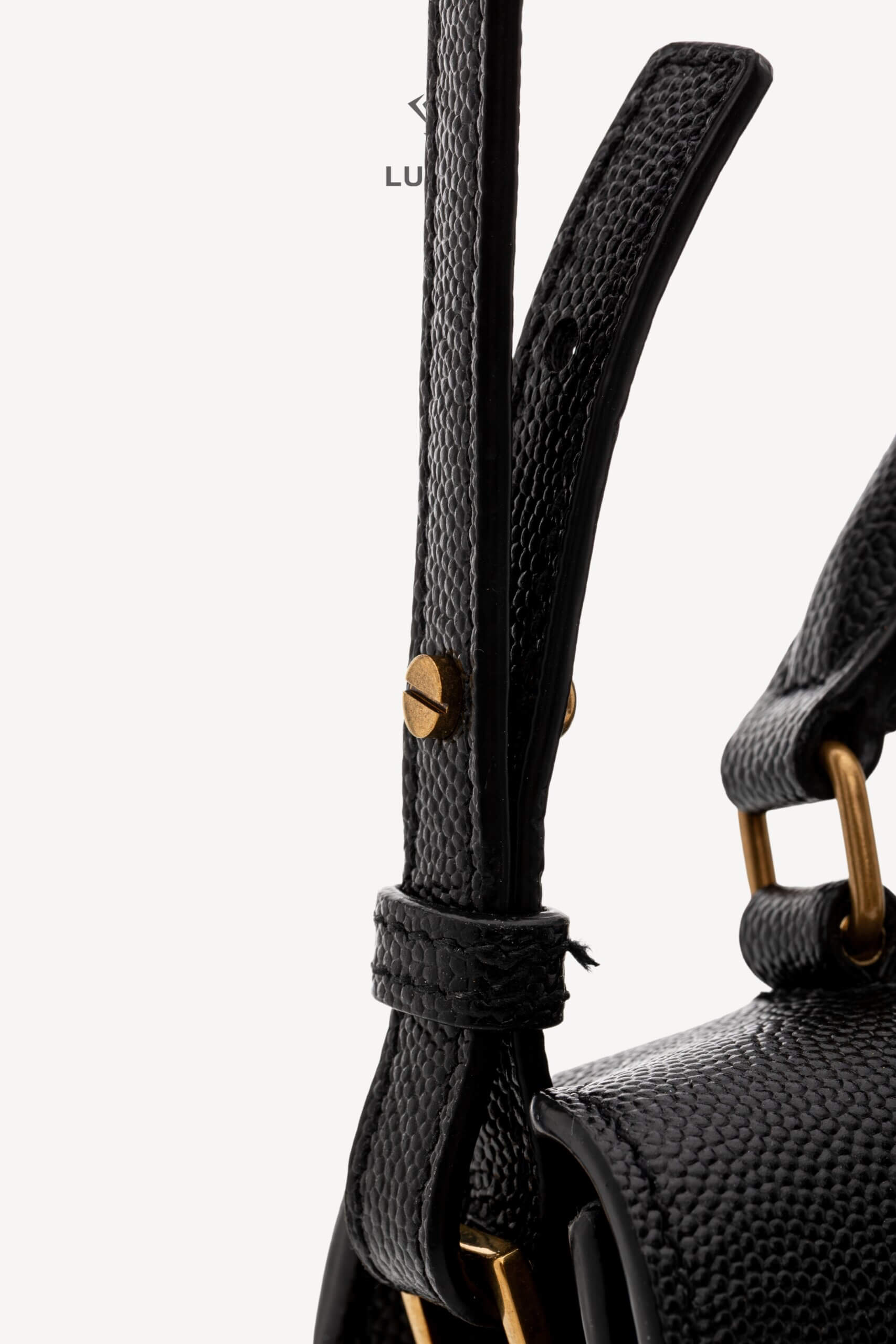 <span style="font-size: 10px;letter-spacing: .15em">HARD TO FIND</span><br>            <strong>SAINT LAURENT</strong><br>            <div style="margin-top:10px;font-size:16px">Cassandra Mini Top Handle In Grain De Poudre Embossed Leather Black</div><br> - Image 20