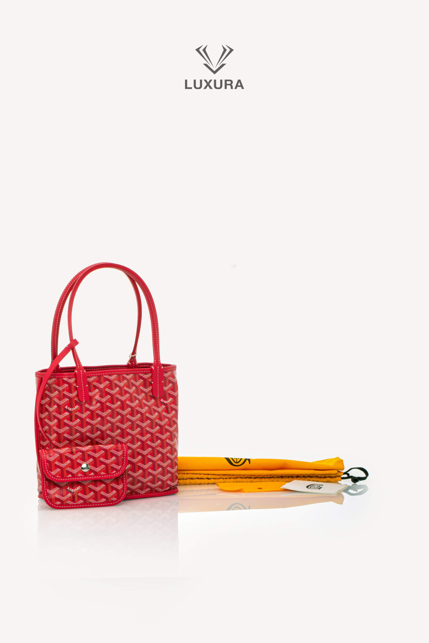<span style="font-size: 10px;letter-spacing: .15em"></span><br> <strong>GOYARD</strong><br> <div style="margin-top:10px;font-size:16px">Goyardine Reversible Mini Anjou Red</div><br> - Image 2