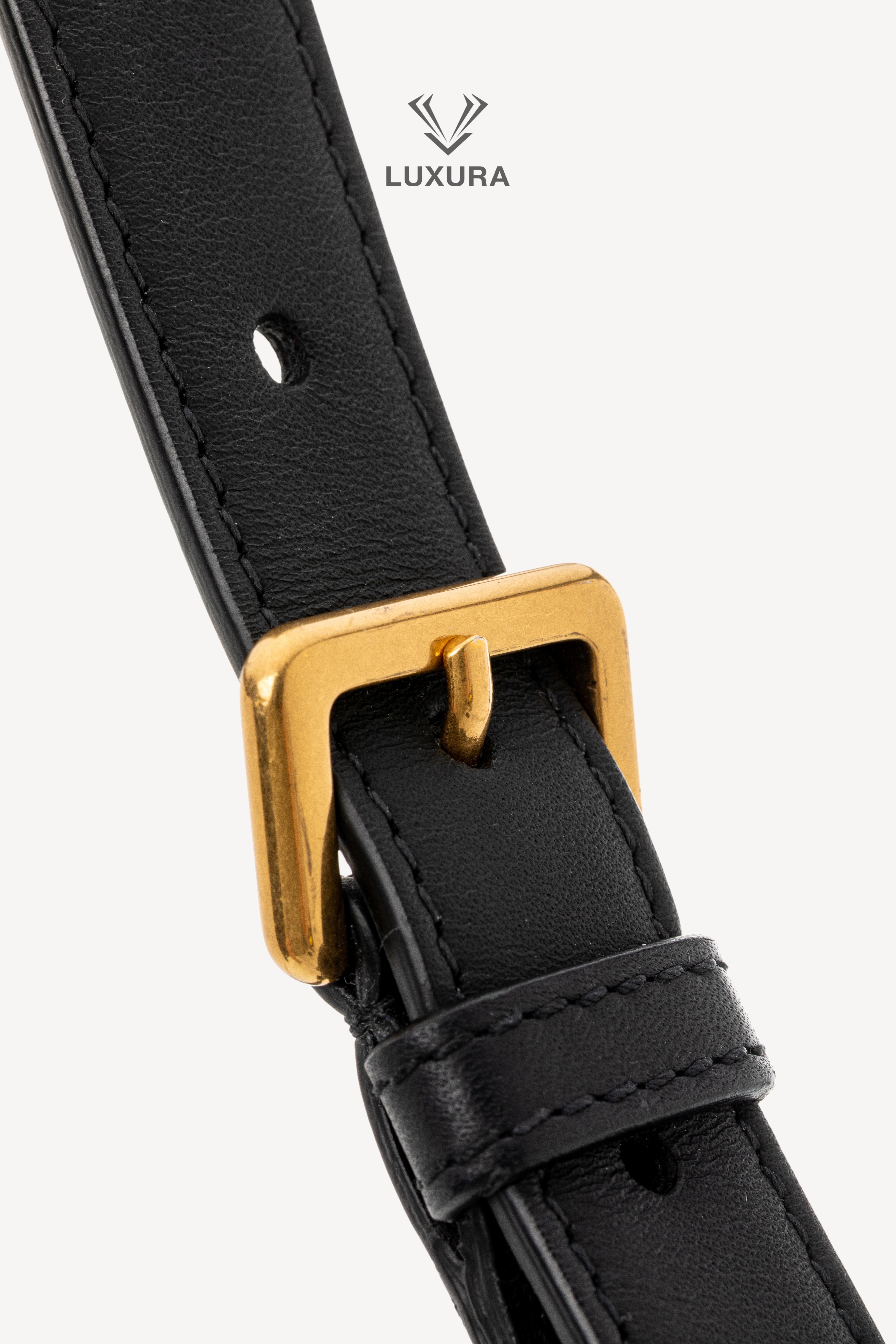 <span style="font-size: 10px;letter-spacing: .15em"></span><br>            <strong>CHRISTIAN DIOR</strong><br>            <div style="margin-top:10px;font-size:16px">Small Saddle Bag With Strap Calfskin Black</div><br> - Image 20
