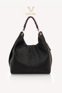 Genti | LOUIS VUITTON Carmel Hobo Bag Mahina Black Leather M52950
