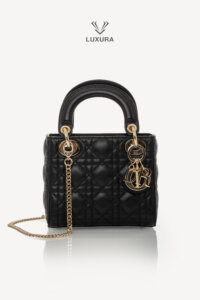 Genti de designeri pre-owned | CHRISTIAN DIOR Mini Lady Dior Bag Black Cannage Lambskin