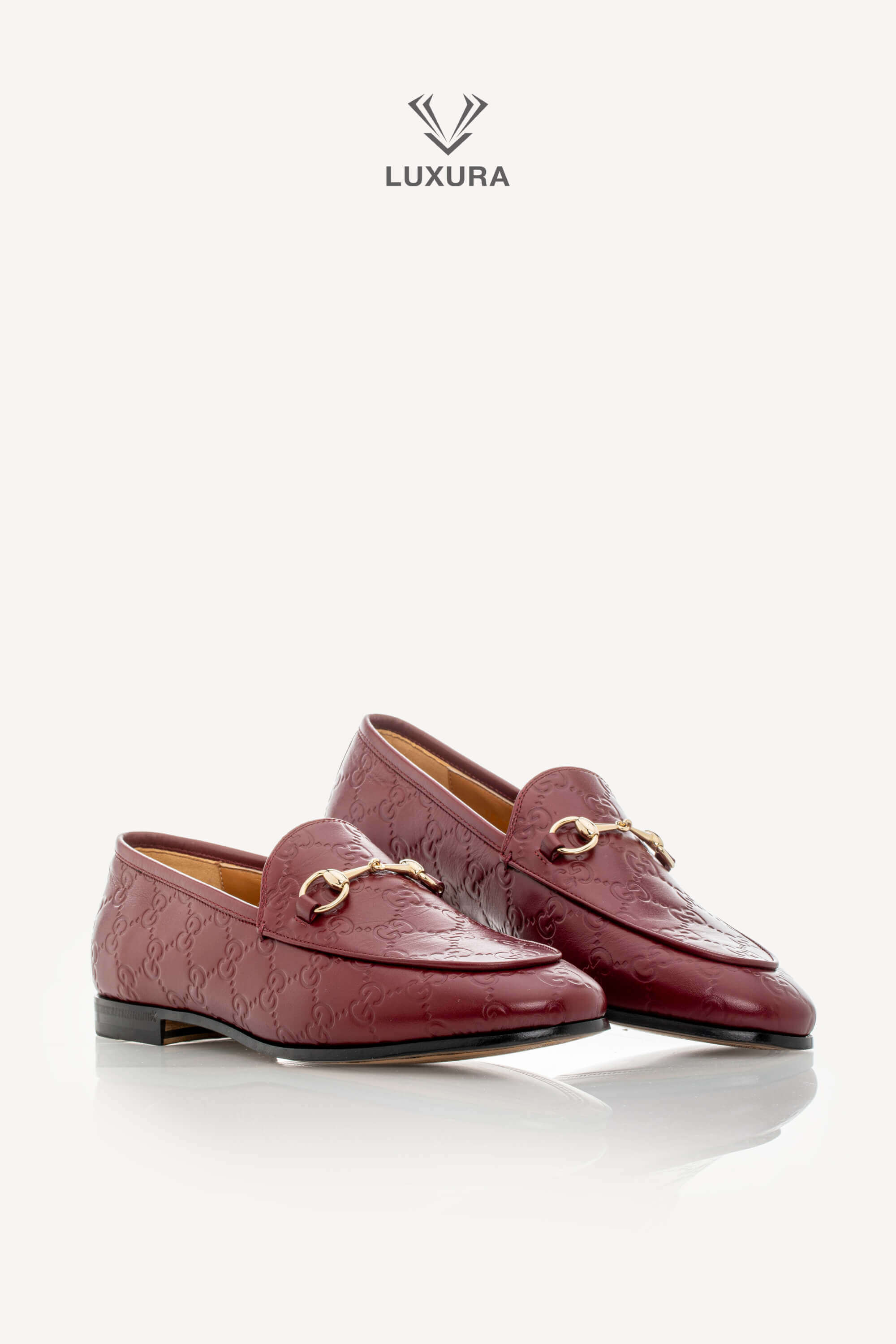 <span style="font-size: 10px;letter-spacing: .15em">BEST DEAL</span><br> <strong>GUCCI</strong><br> <div style="margin-top:10px;font-size:16px">Guccissima Jordaan Loafers Red 39</div><br> - Image 4