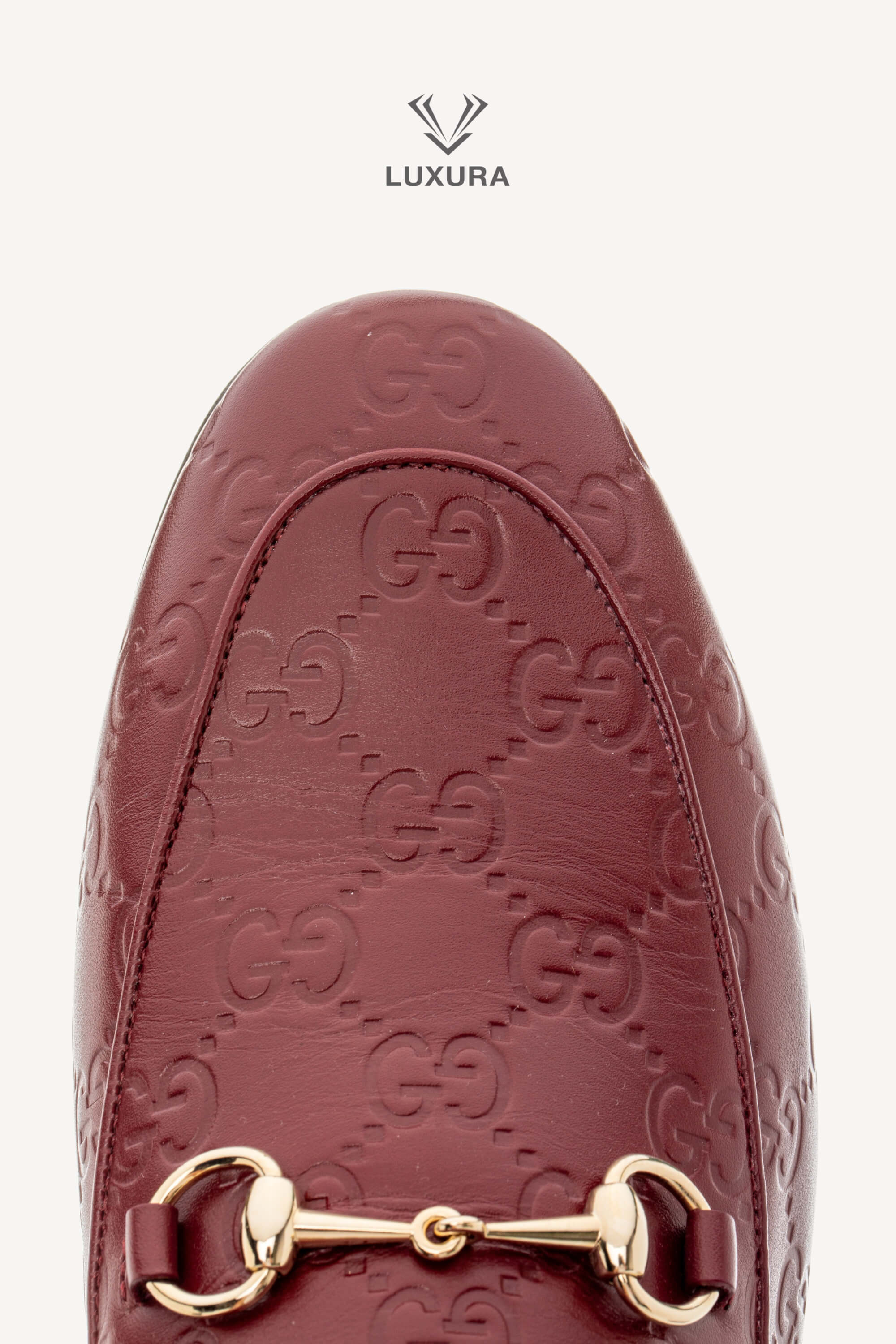 <span style="font-size: 10px;letter-spacing: .15em">BEST DEAL</span><br> <strong>GUCCI</strong><br> <div style="margin-top:10px;font-size:16px">Guccissima Jordaan Loafers Red 39</div><br> - Image 13