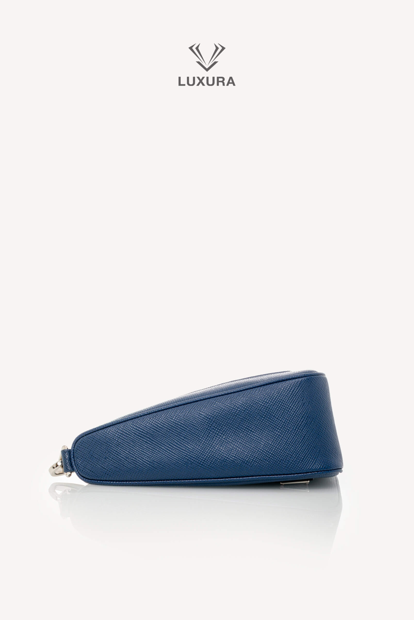 <span style="font-size: 10px;letter-spacing: .15em">BEST DEAL</span><br>            <strong>PRADA</strong><br>            <div style="margin-top:10px;font-size:16px">Triangle Logo Wristlet Pouch Embossed Saffiano Leather Blue</div><br> - Image 17