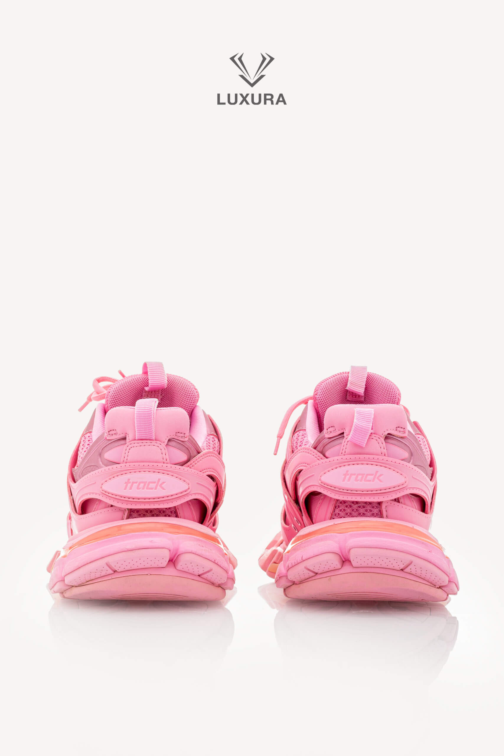 <span style="font-size: 10px;letter-spacing: .15em">BEST DEAL</span><br> <strong>BALENCIAGA</strong><br> <div style="margin-top:10px;font-size:16px">Mesh Nylon Track Sneaker Pink 38</div><br> - Image 7