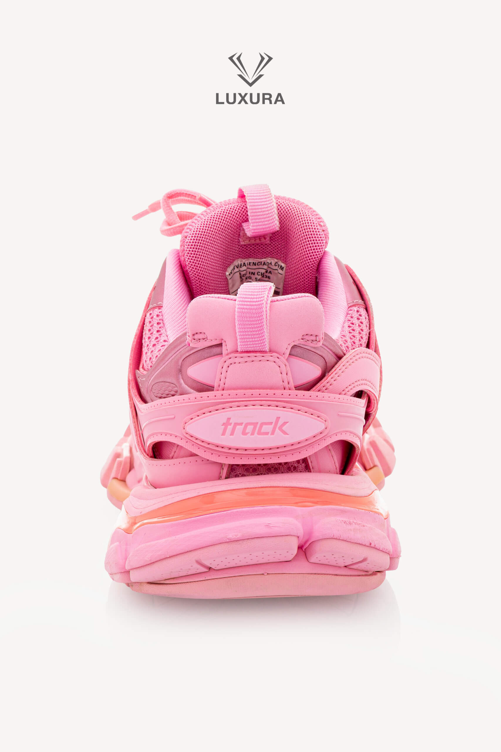 <span style="font-size: 10px;letter-spacing: .15em">BEST DEAL</span><br> <strong>BALENCIAGA</strong><br> <div style="margin-top:10px;font-size:16px">Mesh Nylon Track Sneaker Pink 38</div><br> - Image 9