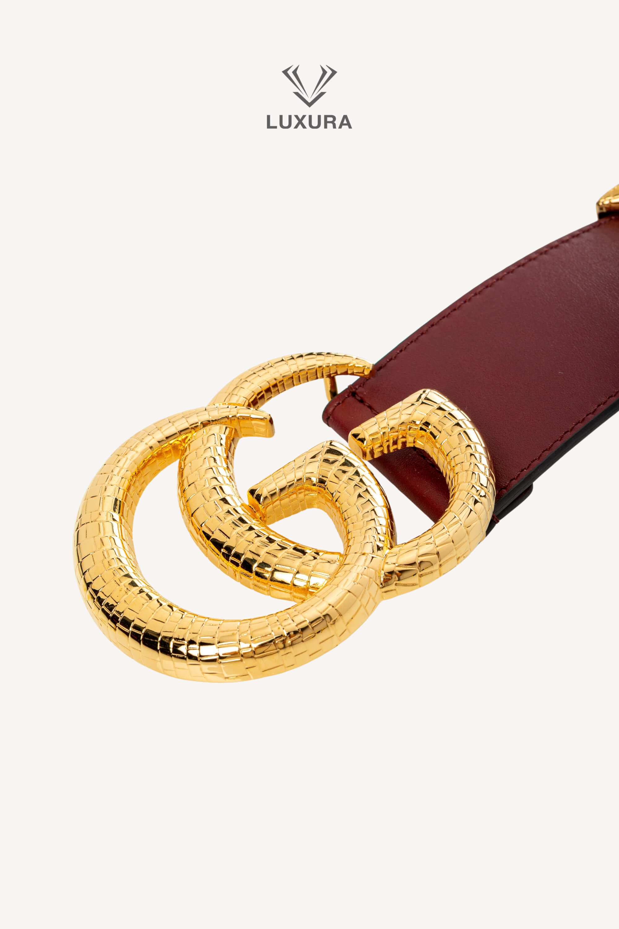 <span style="font-size: 10px;letter-spacing: .15em">HARD TO FIND</span><br> <strong>GUCCI</strong><br> <div style="margin-top:10px;font-size:16px">GG Marmont Wide Waist Buckle Belt 50 mm Leather Burgundy 75</div><br> - Image 7