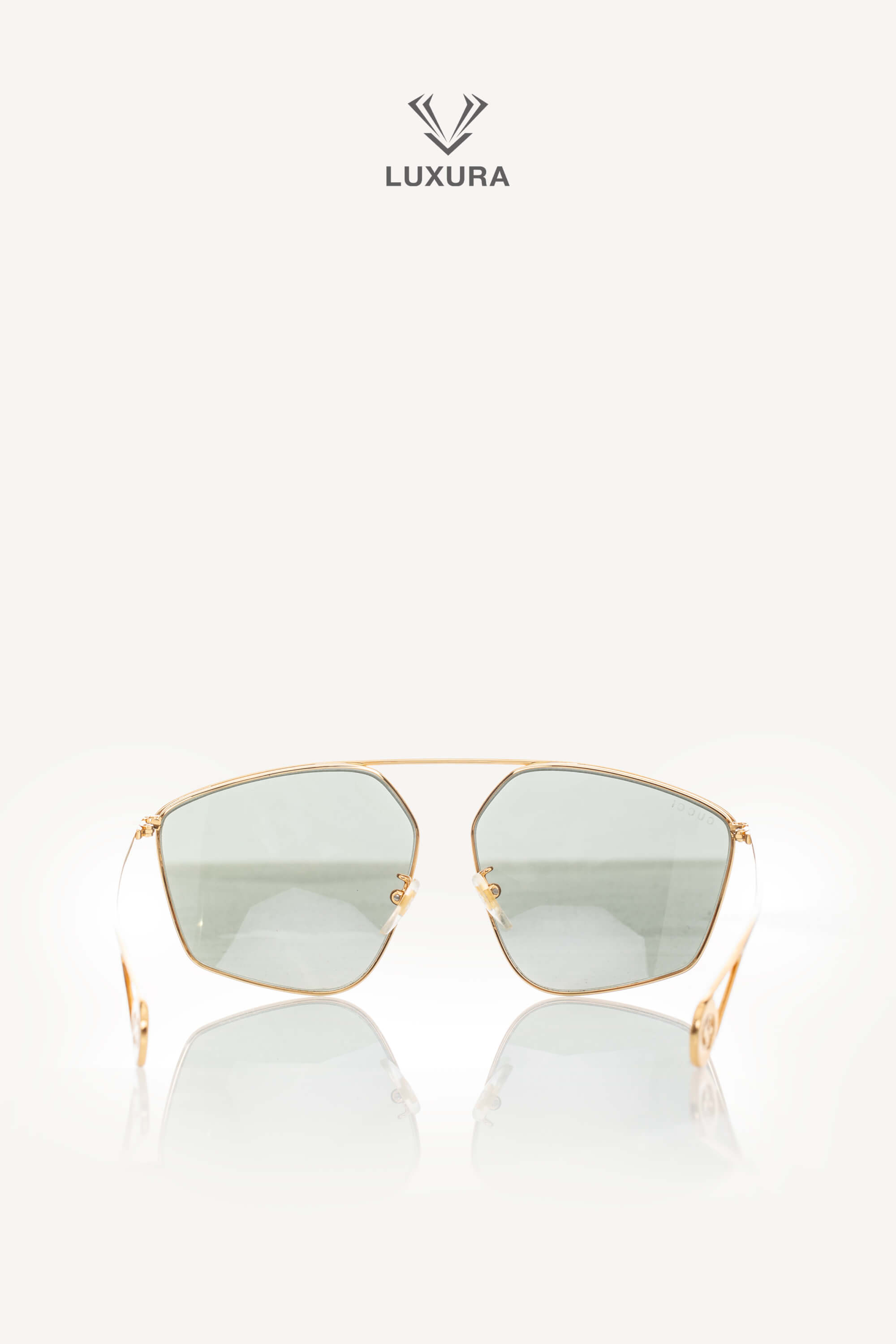 <span style="font-size: 10px;letter-spacing: .15em">BEST DEAL</span><br> <strong>GUCCI</strong><br> <div style="margin-top:10px;font-size:16px">Square Sunglasses With Optimal Fit-Gold Metal Frame GG0437SA 002</div><br> - Image 5
