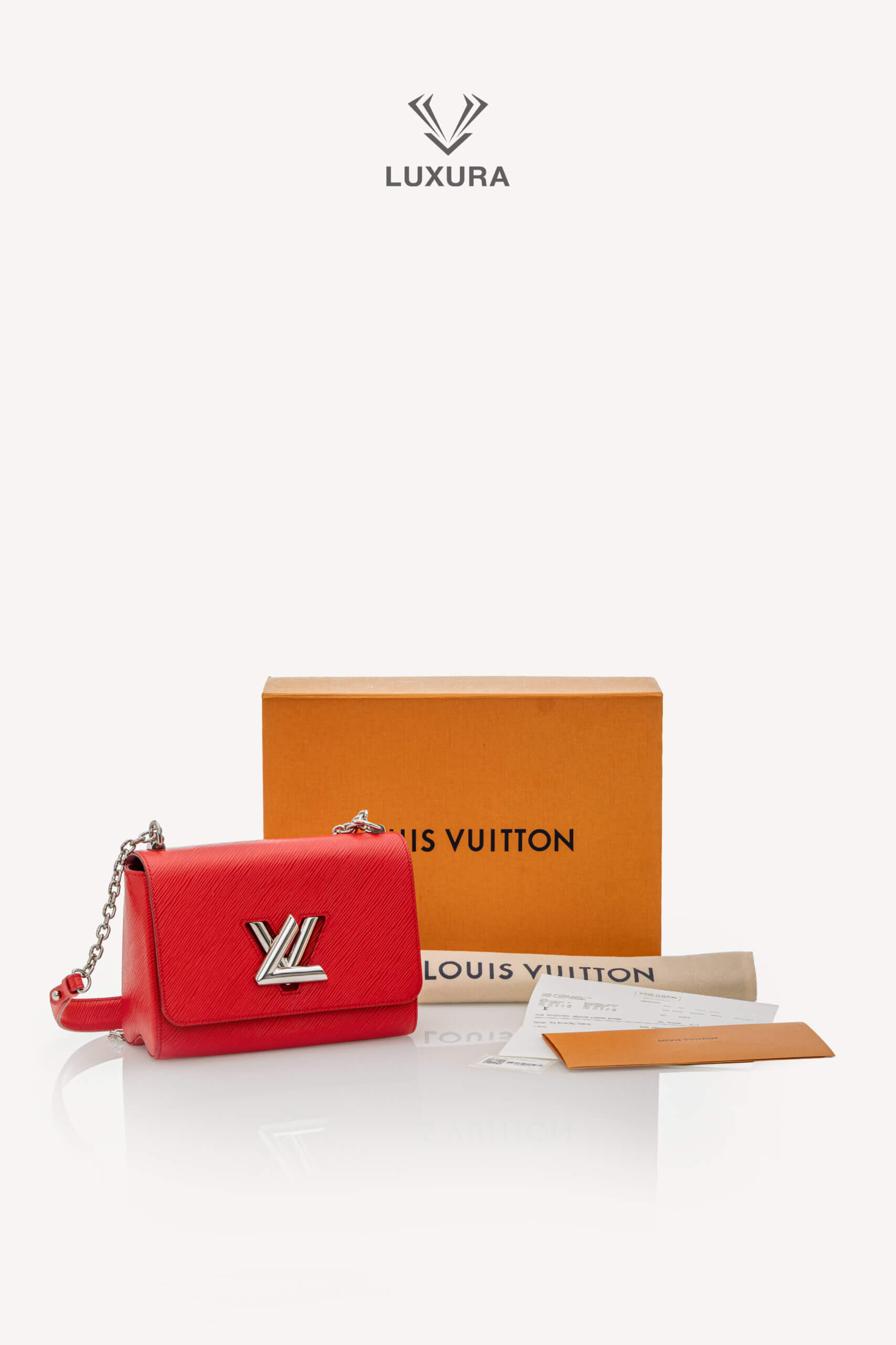 <span style="font-size: 10px;letter-spacing: .15em">HARD TO FIND</span><br>            <strong>LOUIS VUITTON</strong><br>            <div style="margin-top:10px;font-size:16px">Epi Twist Shoulder Bag MM Coquelicot Red M50523</div><br> - Image 2