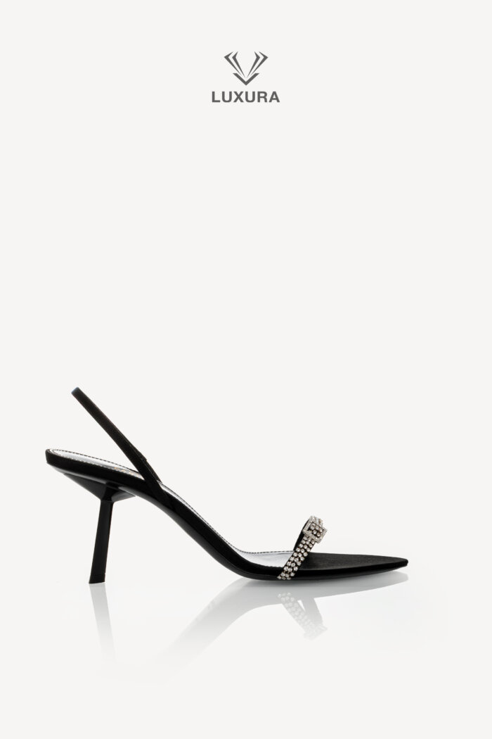 <span style="font-size: 10px;letter-spacing: .15em">BEST DEAL</span><br>            <strong>SAINT LAURENT</strong><br>            <div style="margin-top:10px;font-size:16px">Rendez-Vous Satin Slingback Sandals 38 Black</div><br>