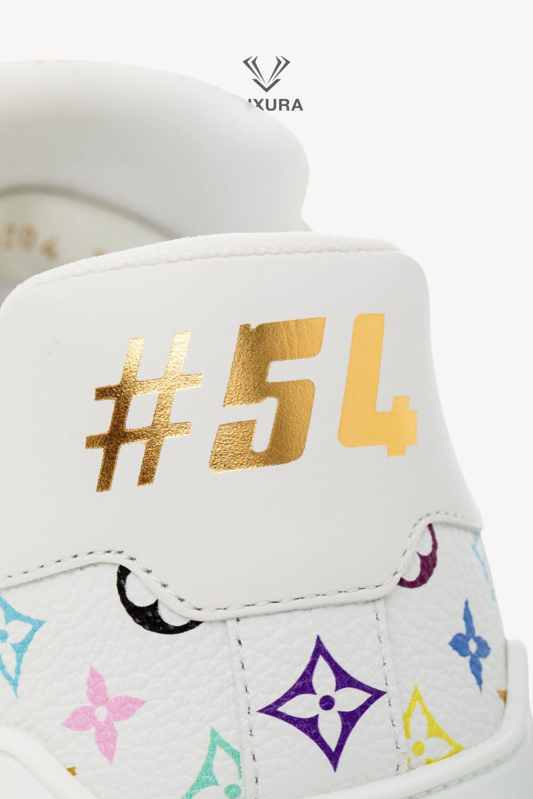 <span style="font-size: 10px;letter-spacing: .15em">HARD TO FIND</span><br>            <strong>LOUIS VUITTON</strong><br>            <div style="margin-top:10px;font-size:16px">X TM Calfskin Monogram Multicolor Trainer 38.5 1AJQC3</div><br> - Image 16