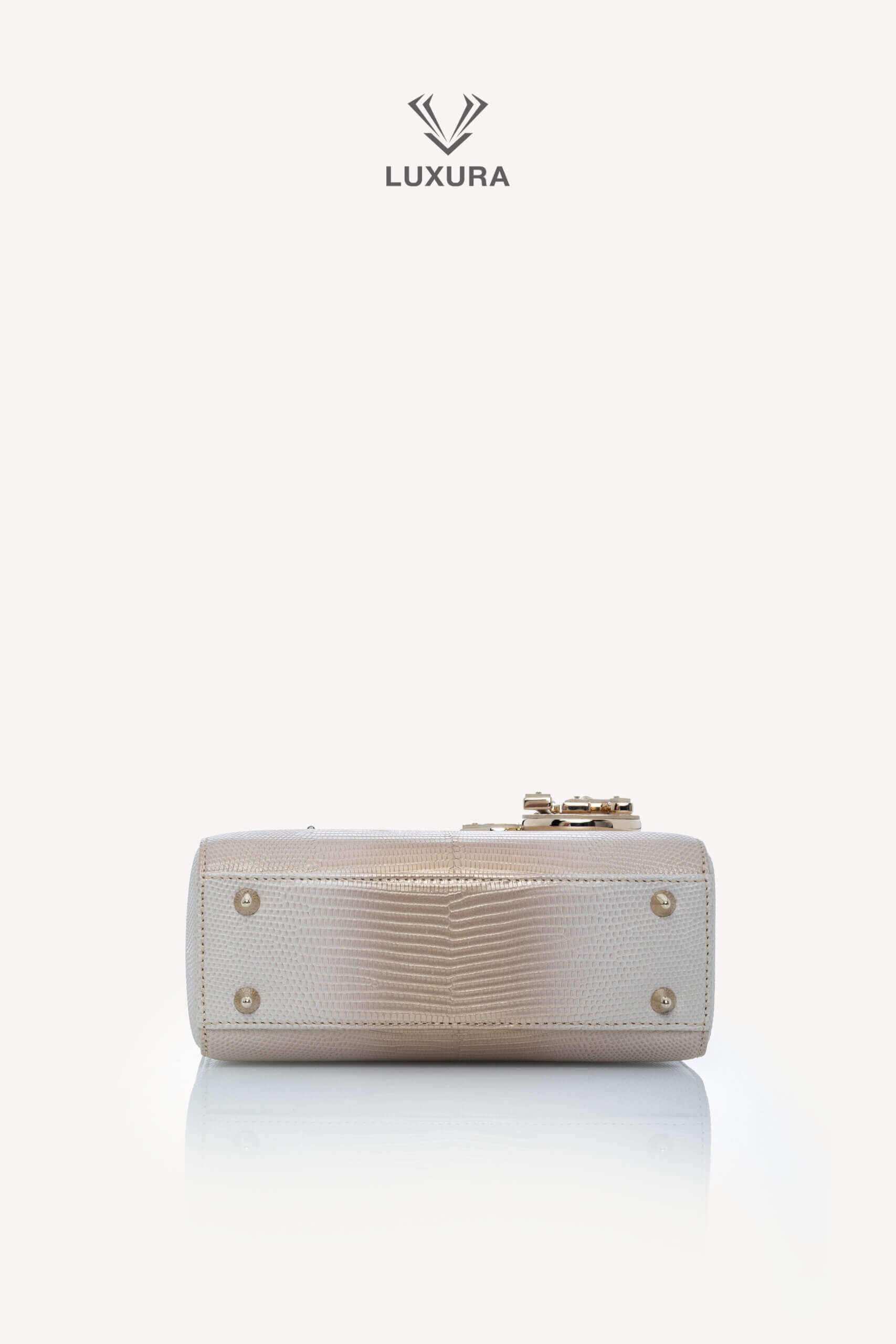 <span style="font-size: 10px;letter-spacing: .15em">HARD TO FIND</span><br>            <strong>CHRISTIAN DIOR</strong><br>            <div style="margin-top:10px;font-size:16px">Small Lady Dior Bag in Gold-Ivory Lizard Leather with Gold Hardware</div><br> - Image 28