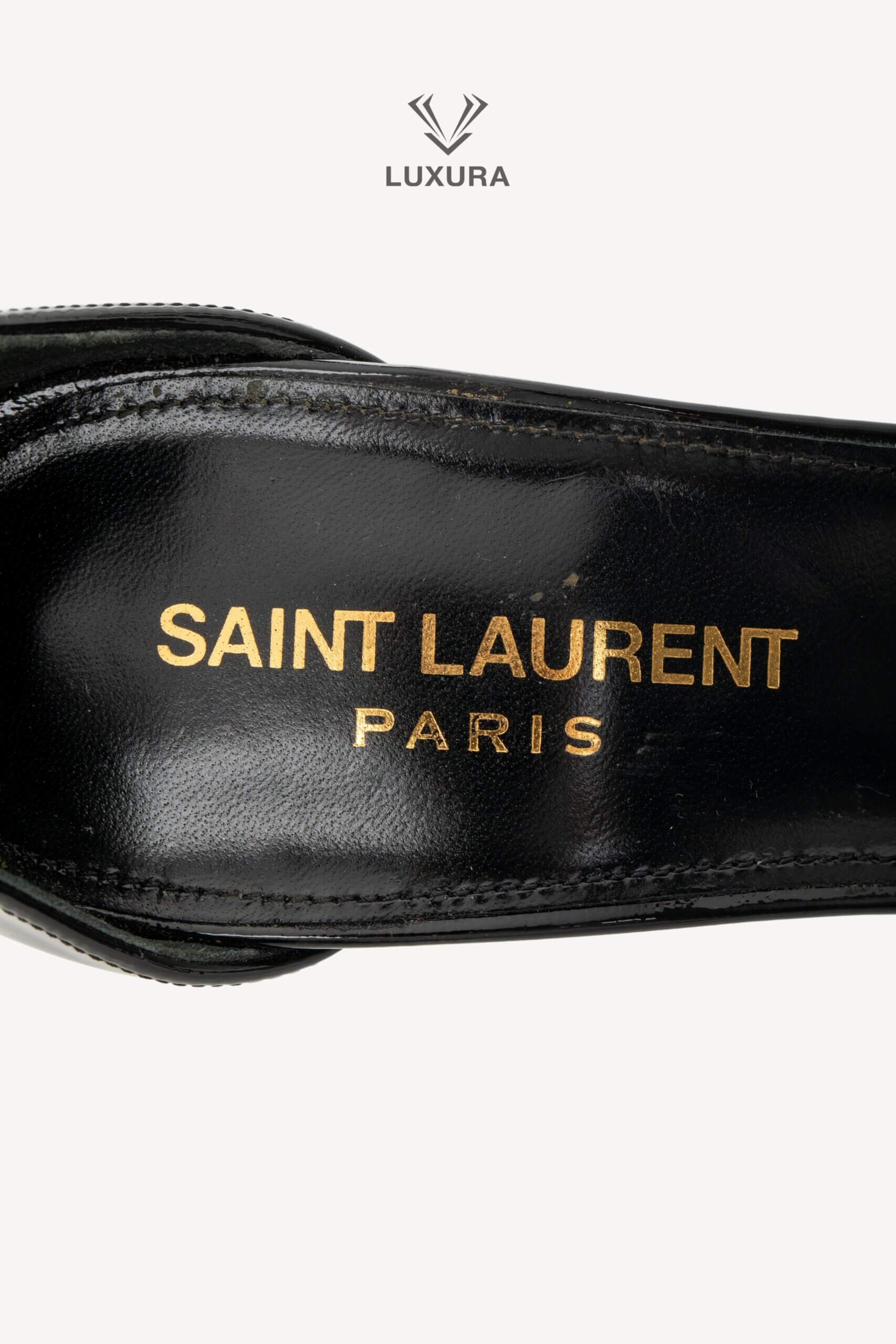 <span style="font-size: 10px;letter-spacing: .15em">BEST DEAL</span><br>            <strong>SAINT LAURENT</strong><br>            <div style="margin-top:10px;font-size:16px">Patent Calfskin Opyum 85 Sandals Black 36.5</div><br> - Image 13