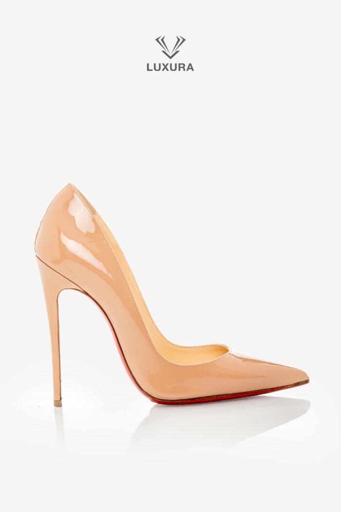 <span style="font-size: 10px;letter-spacing: .15em">BEST DEAL</span><br> <strong>CHRISTIAN LOUBOUTIN</strong><br> <div style="margin-top:10px;font-size:16px">Patent Calf Leather 120mm Pumps Blush 36</div><br>