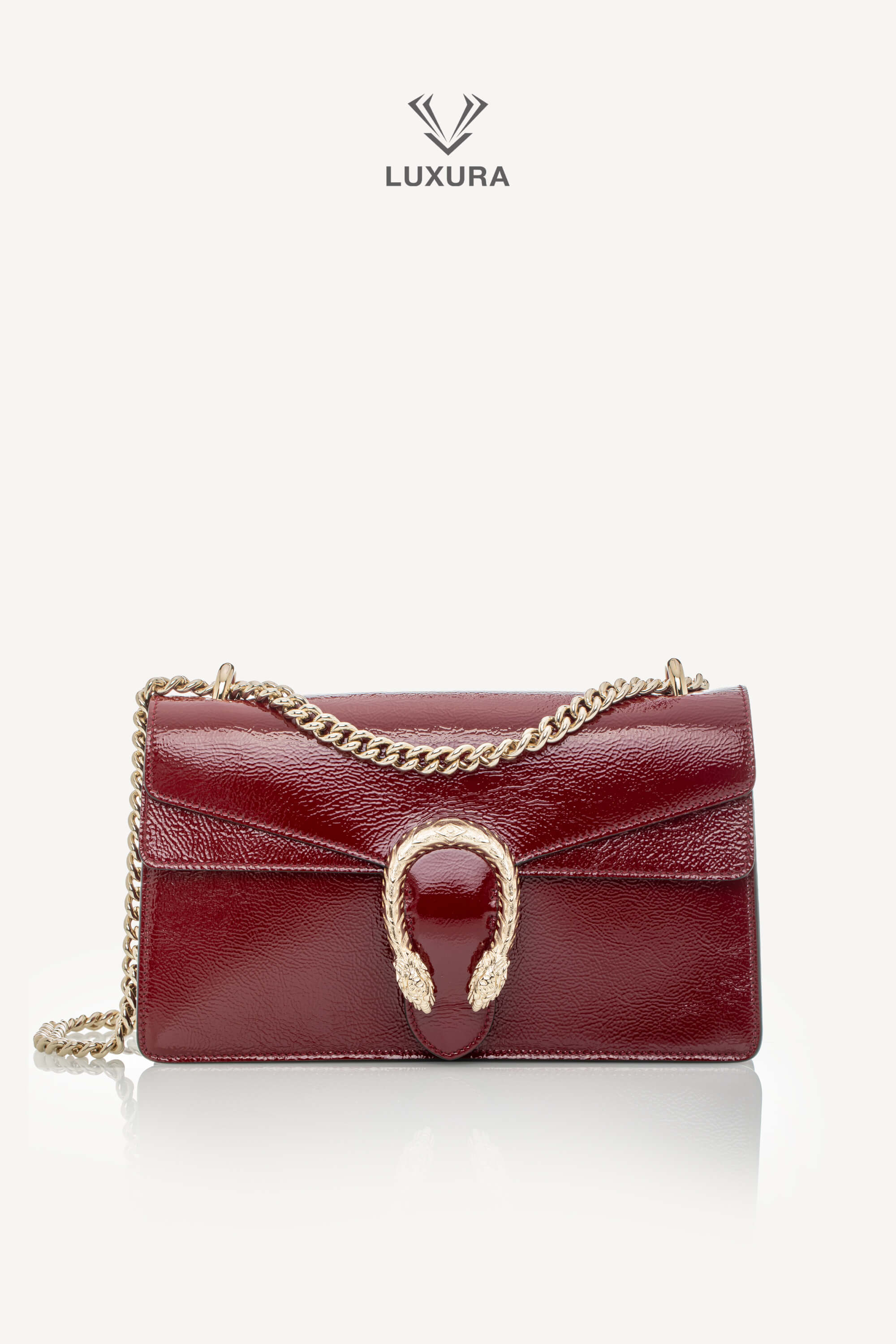 <span style="font-size: 10px;letter-spacing: .15em">BEST DEAL</span><br>            <strong>GUCCI</strong><br>            <div style="margin-top:10px;font-size:16px">Crinkled Patent Small Dionysus Shoulder Bag Rosso Ancona</div><br>