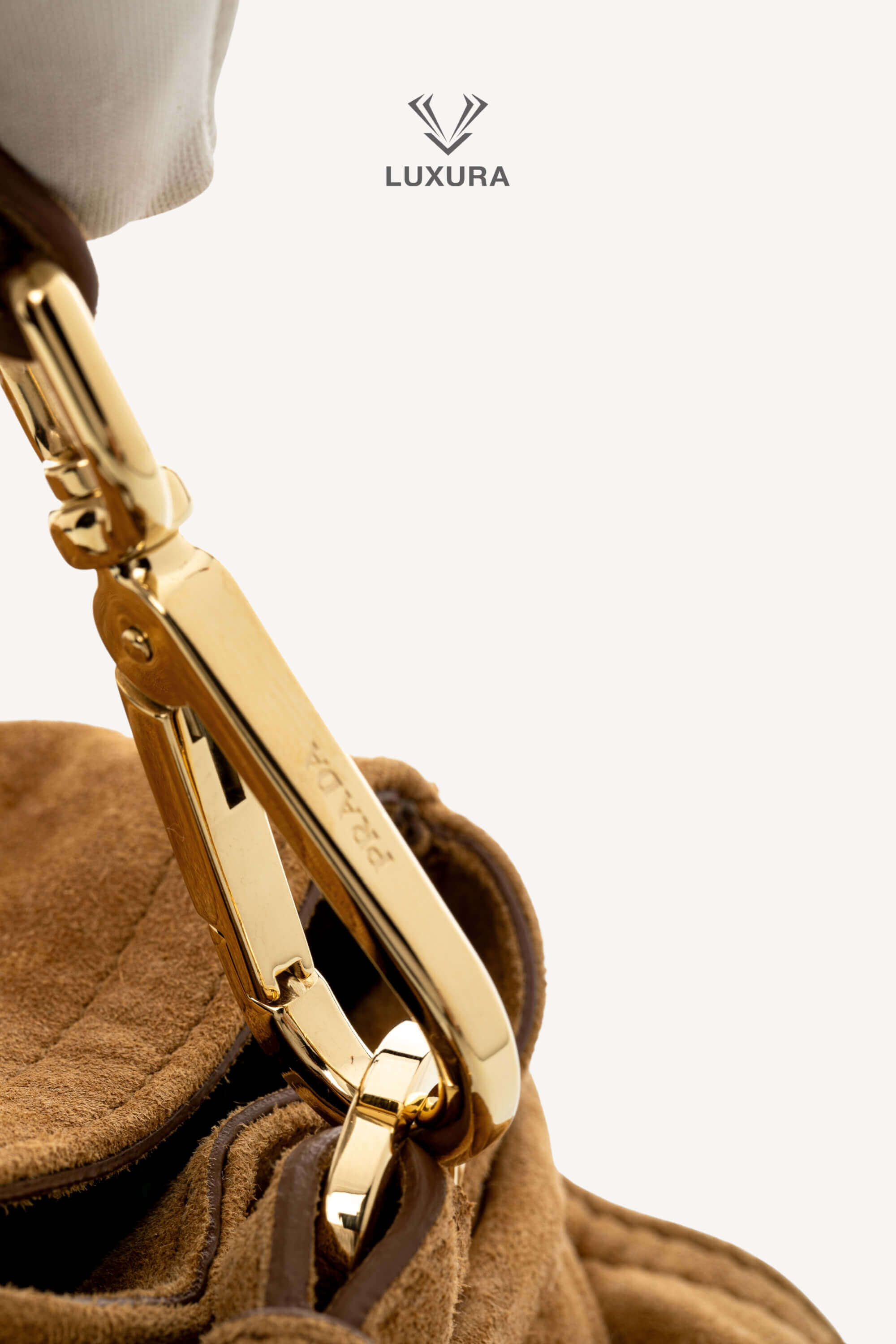 <span style="font-size: 10px;letter-spacing: .15em">NEW COLLECTION</span><br> <strong>PRADA</strong><br> <div style="margin-top:10px;font-size:16px">Explore Medium Suede Leather Shoulder Bag With Flap Cinnamon</div><br> - Image 21