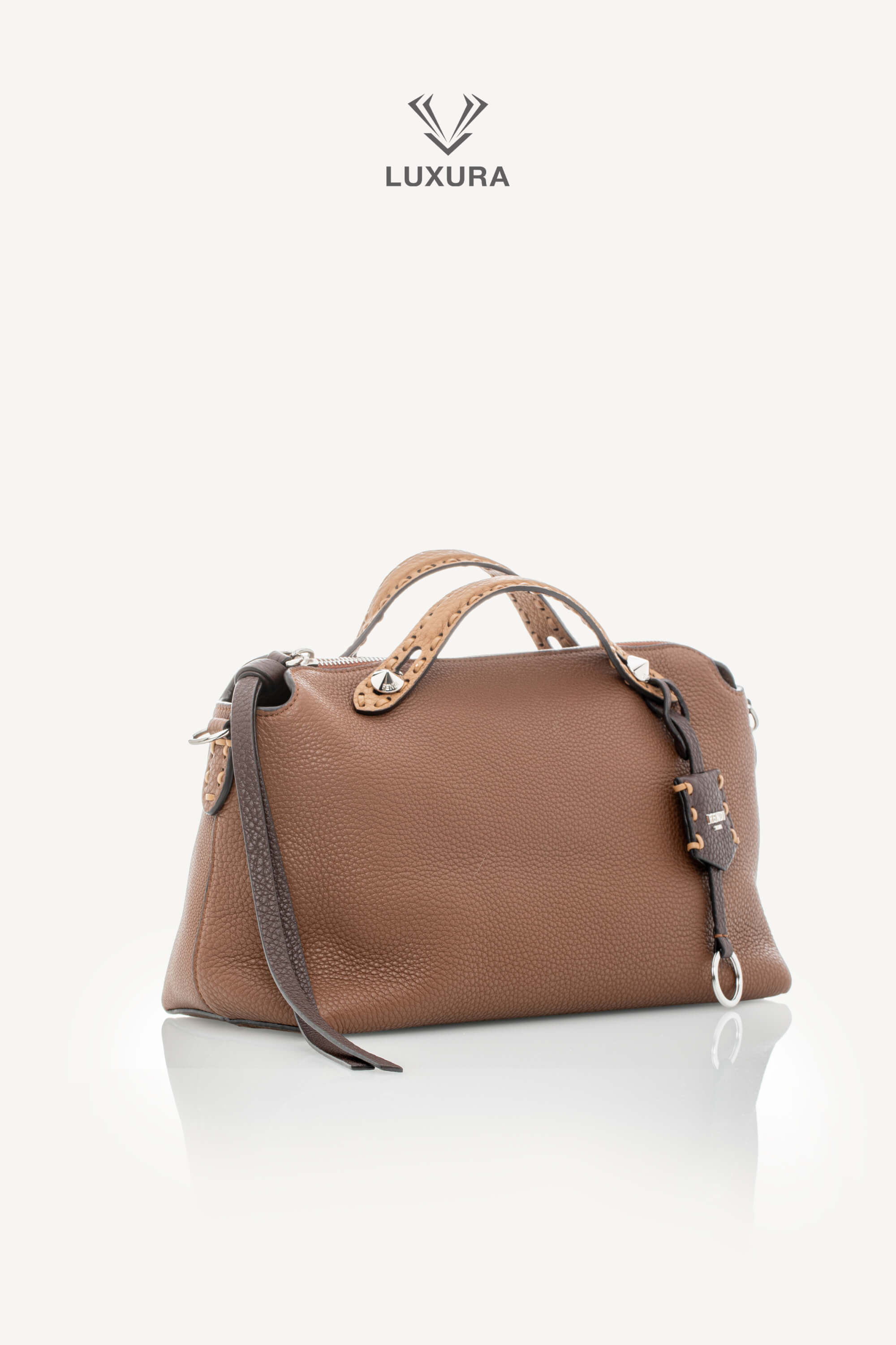 <span style="font-size: 10px;letter-spacing: .15em">BEST DEAL</span><br>            <strong>FENDI</strong><br>            <div style="margin-top:10px;font-size:16px">Cuoio Romano Selleria By The Way Boston Bag Brown</div><br> - Image 2