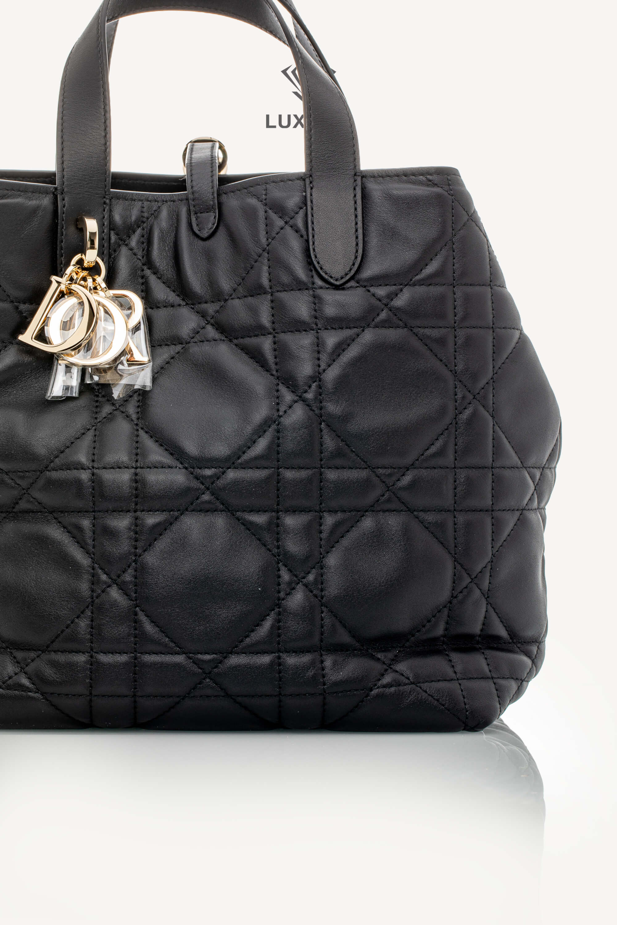 <span style="font-size: 10px;letter-spacing: .15em">NEW COLLECTION</span><br>            <strong>CHRISTIAN DIOR</strong><br>            <div style="margin-top:10px;font-size:16px">Small Dior Toujours Vertical Tote Bag Black Macrocannage Calfskin</div><br> - Image 9